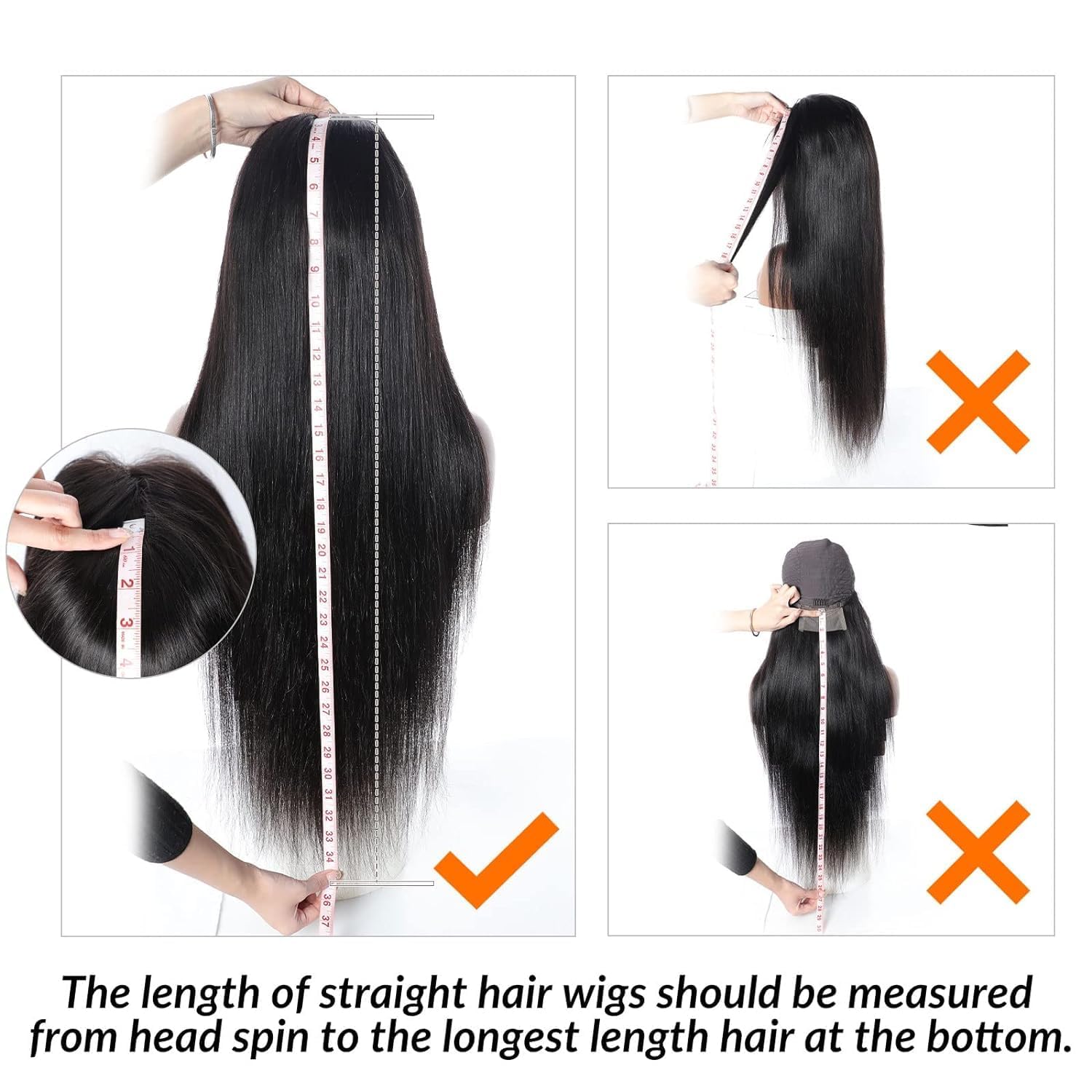 Brazilian Virgin Straight Human Hair Wigs with Bangs - 180% Density Glueless Lace Front Wigs for Black Women (10 Inch, Natural Color) | Machine Made | Perfect for Daily Wear, Parties & Special Occasions