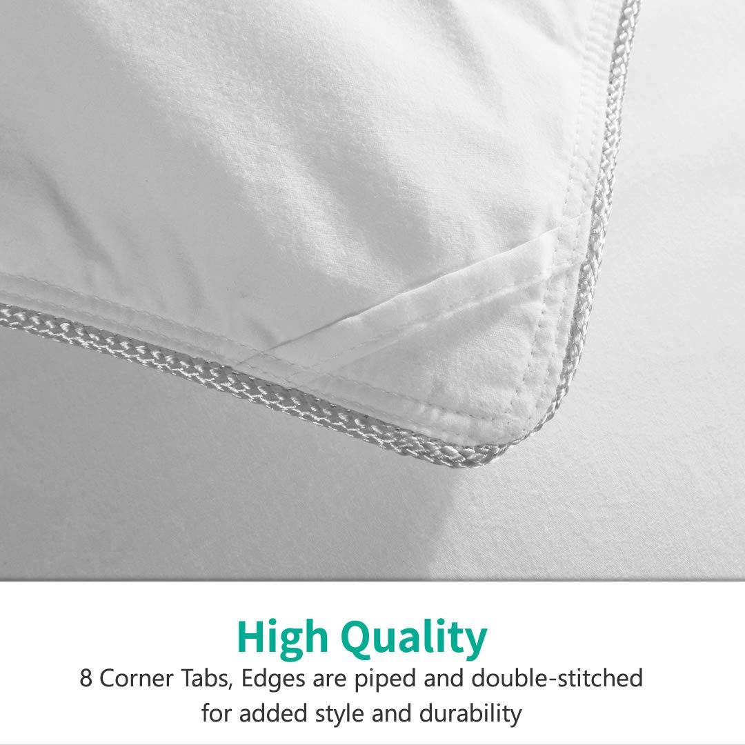 Luxury Oversized King Down Feather Comforter - Ultra Soft Hotel Collection All Season Fluffy Duvet Insert - 120x98 Inches White - Perfect for Bedroom, Guest Room & Luxury Hotel Decor
