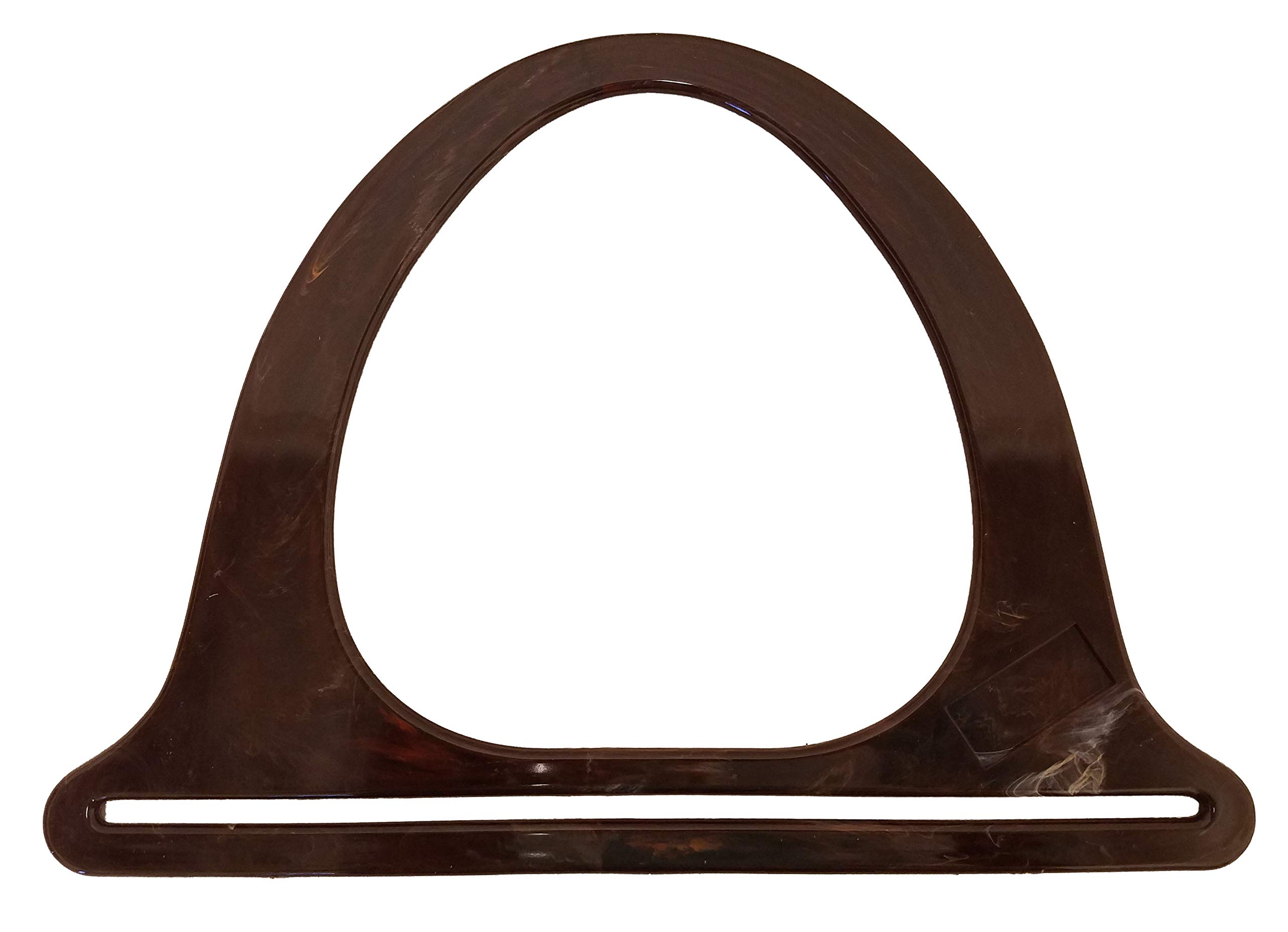 Purse-N-Able Shoulder Bag Handles - Plastic Purse Handles for Macrame, Crochet, Weaving & Sewing DIY Projects (Brown Marble) - Perfect for Handmade Bags, Tote Bags & Fashion Accessories