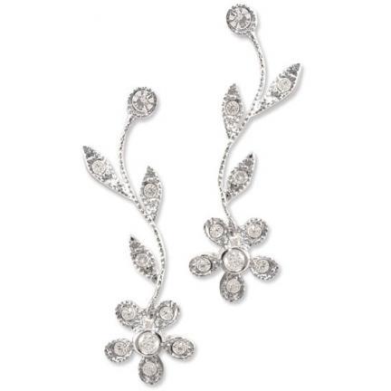 Liza Cubic Zirconia & Crystal Flower Stud Earrings for Women - Elegant Floral Jewelry Gift for Wedding, Party & Everyday Wear