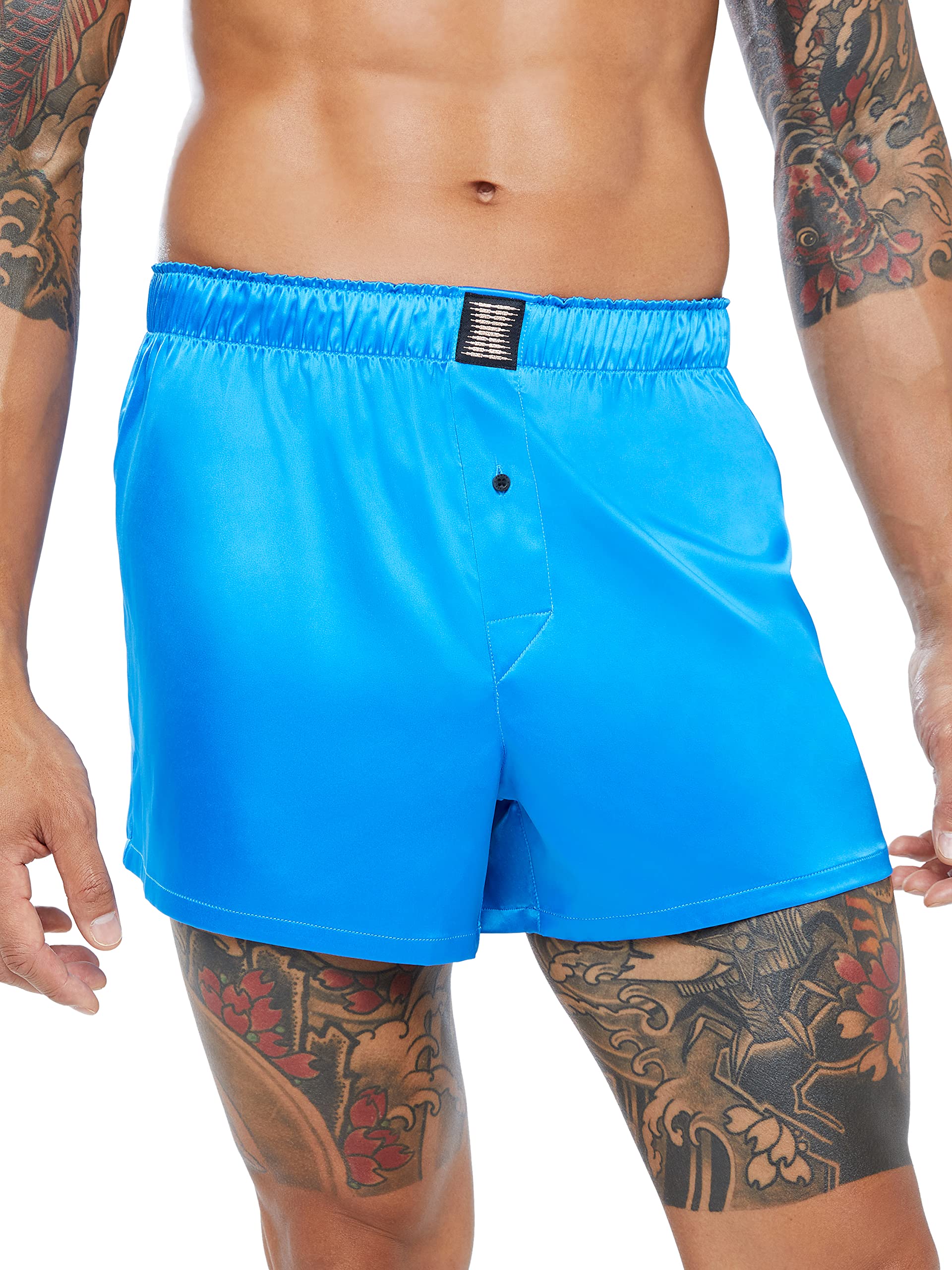 Savage x Fenty Men's Satin Boxer Briefs - Soft & Comfortable Underwear for Sleep, Lounge & Everyday Wear