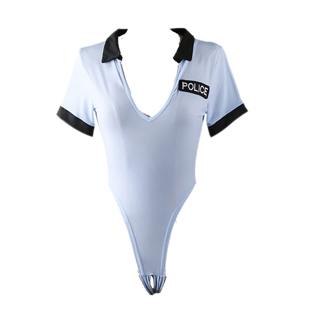 Sexy Policewoman Cosplay Costume - Anime Halloween Lingerie for Women - Perfect for Cosplay, Halloween Parties & Role Play