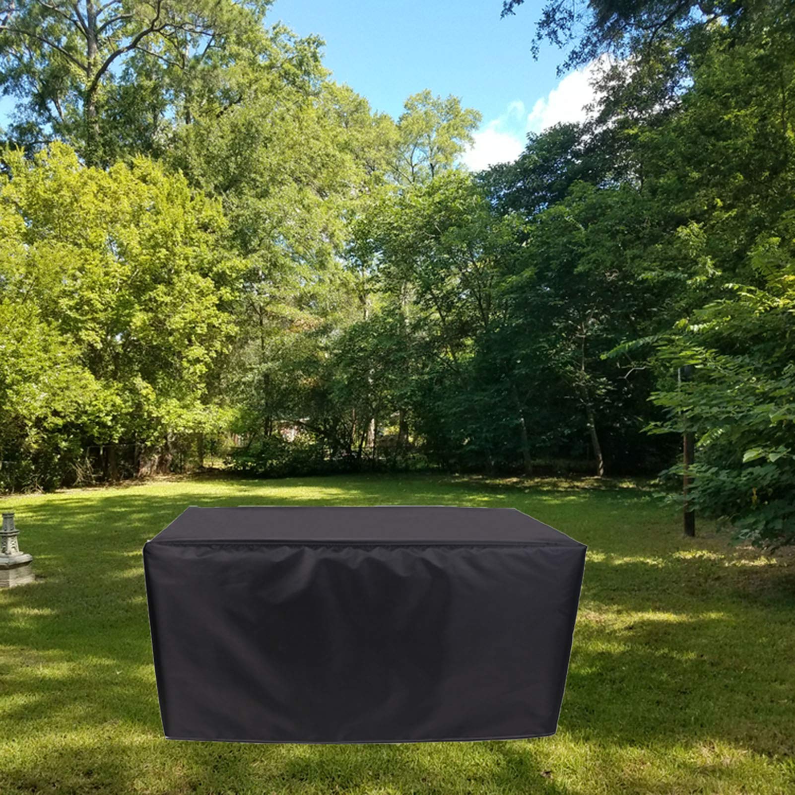 Heavy Duty 120x100x36in Waterproof Square Garden Furniture Covers - 420D UV Resistant & Windproof Outdoor Patio Furniture Protector for Rattan Cube Sets - Perfect for Backyard, Deck, and Poolside Use