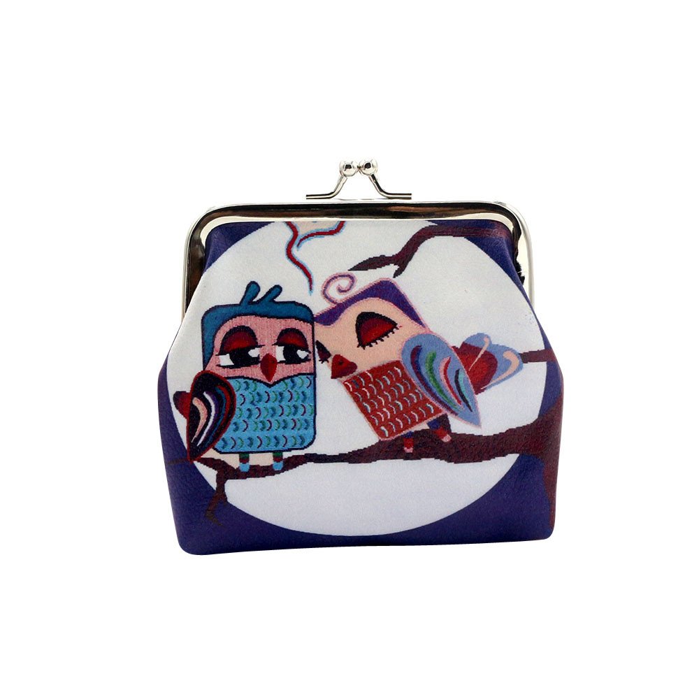 Vintage Owl Coin Purse for Women - Retro Small Wallet Clutch Bag with Hasp by Mikey Store (White) | Perfect for Collectors, Gift Giving & Everyday Use