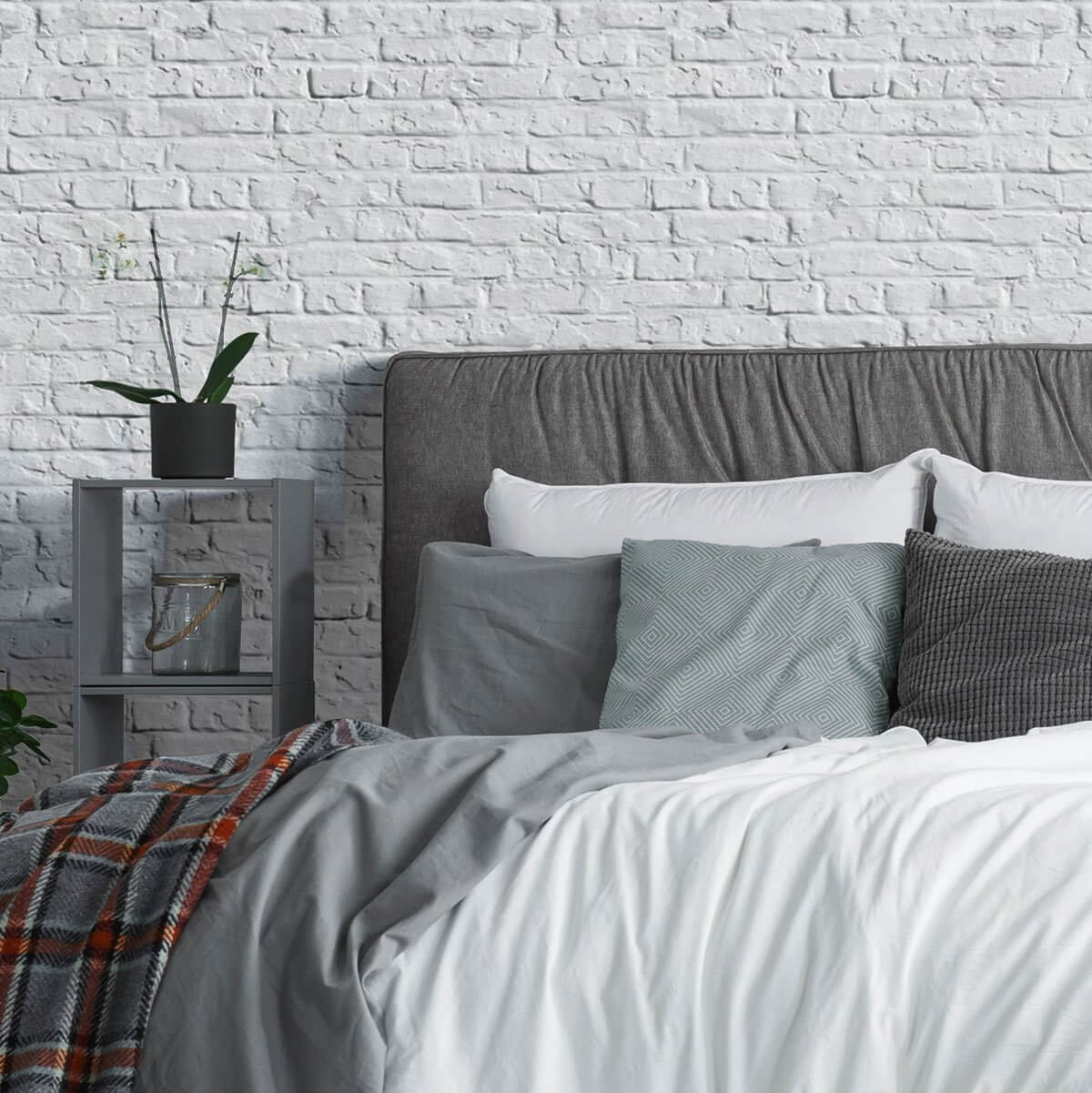 Grey Brick Texture Peel and Stick Removable Wallpaper - Self-Adhesive Decorative Wall Covering for Home, Office & DIY Projects - Easy to Install & Remove - Perfect for Accent Walls, Bedrooms & Living Rooms