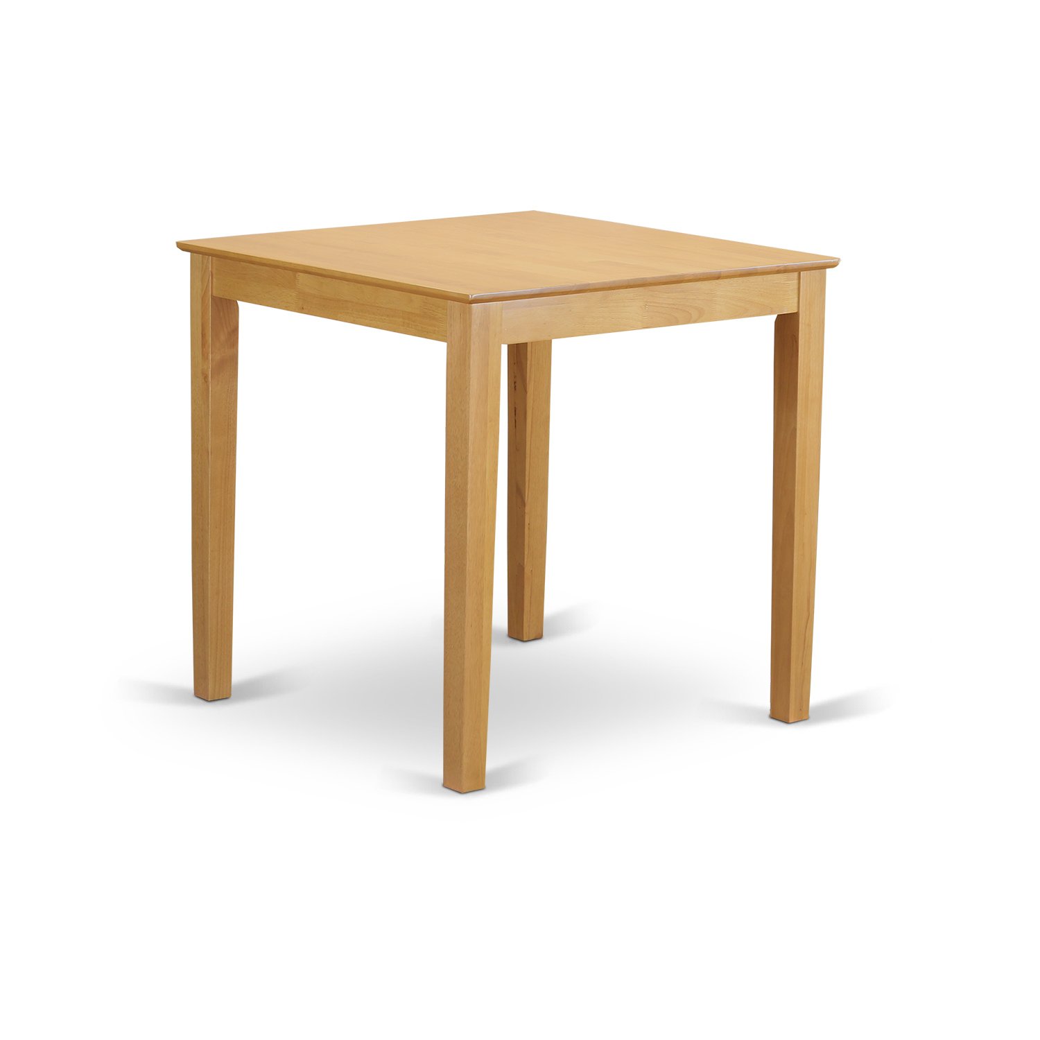 East West Furniture 3-Piece Counter Height Dining Set - 36x36 Inch Square Oak Table with 2 Kitchen Chairs | Modern Breakfast Nook & Small Space Dining Solution | PBCF3-OAK-W