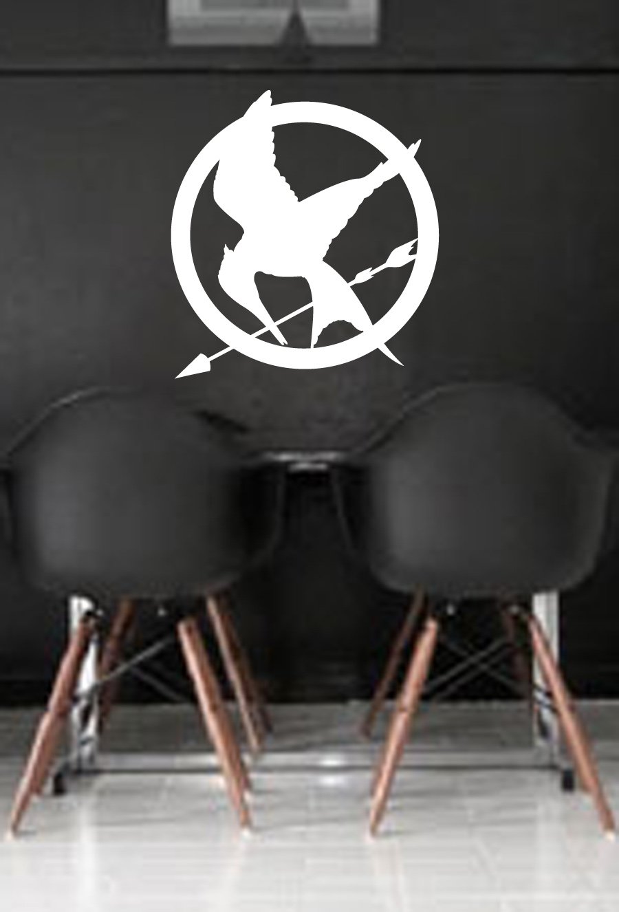 The Hunger Games Mockingjay Wall Art Sticker - White Peel & Stick Decal for Room, Laptop, Phone & DIY Decor