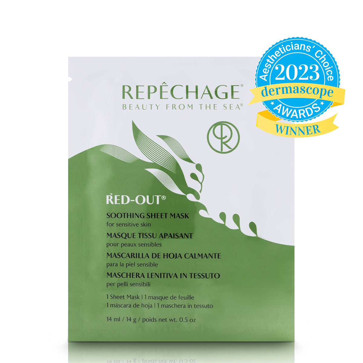 Repêchage Red Out Soothing Sheet Mask - Single Use Facial Mask for Hydration & Redness Relief | Perfect for Sensitive Skin & Post-Treatment Care