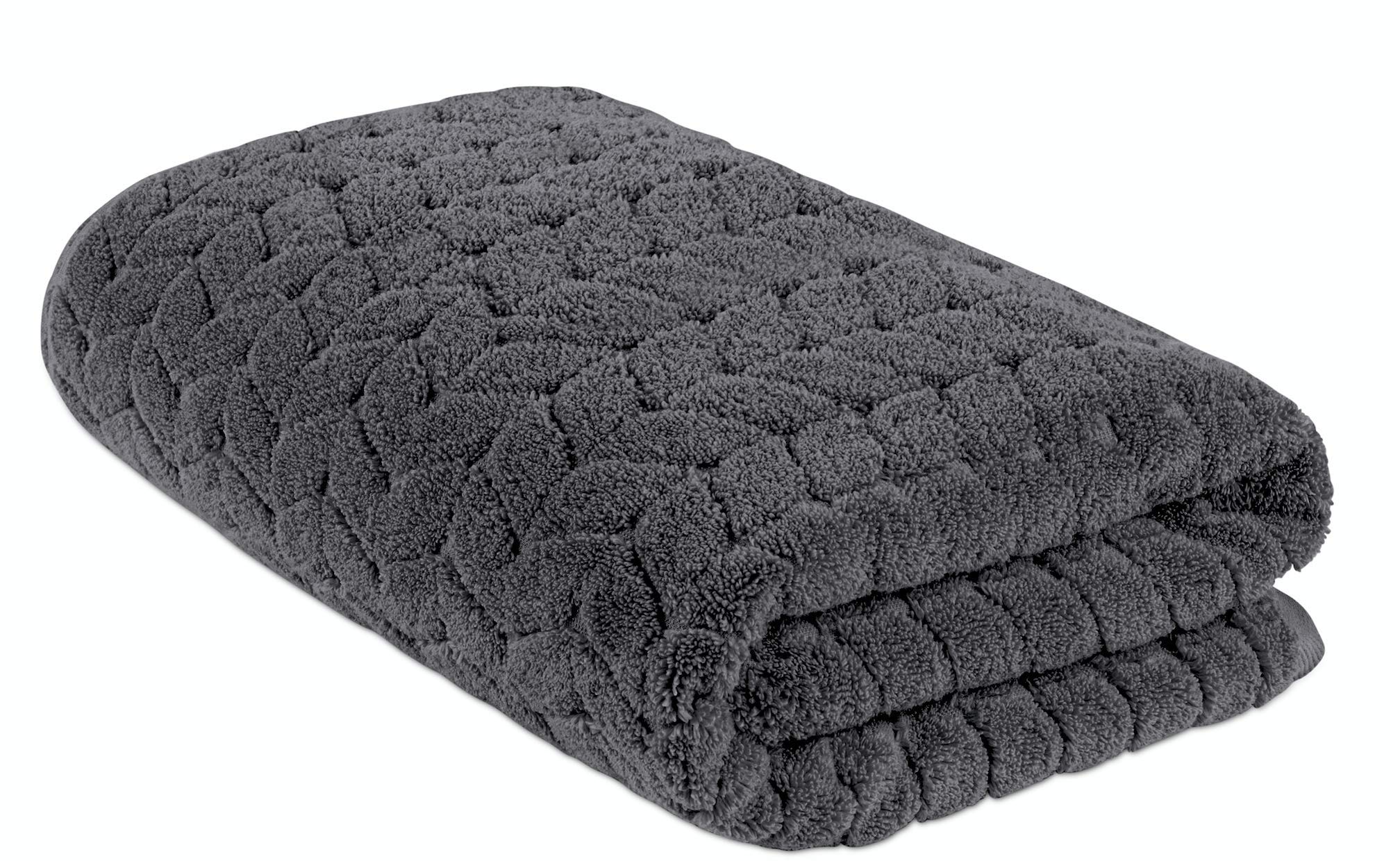 BAGNO MILANO Luxury Turkish Bath Towels Set - Soft Plush Jacquard, Quick Dry, Absorbent (Grey, Bath Sheet) for Spa, Hotel & Home Bathroom Use