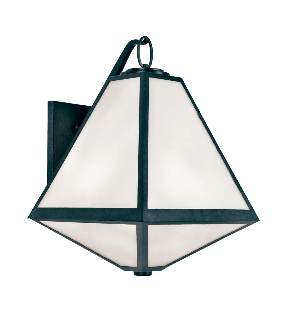 Brian Patrick Flynn Glacier 2-Light Outdoor Wall Sconce - 11x16.75 Inch Stainless Steel & Glass Black Charcoal Finish - 120V with 2 E26 Medium Base LED Bulb Sockets - Perfect for Patio, Garden, Porch, Entryway and Exterior Wall Lighting
