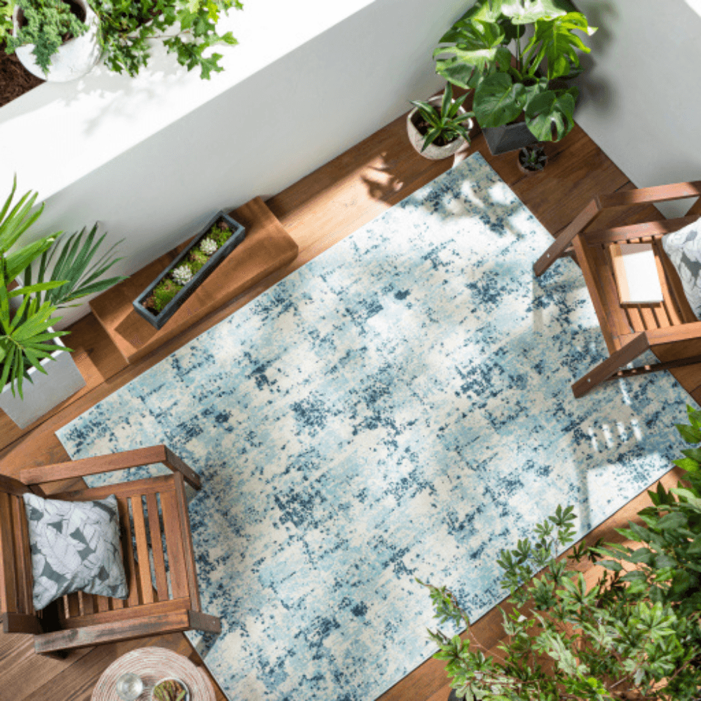 Premium Bodrum 2302 Outdoor Rug - Waterproof & UV Resistant Patio Carpet for Garden, Deck, Poolside - All-Weather Durable Floor Mat for Backyard, Balcony, Porch Decor