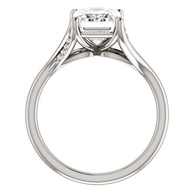 4 Carat Moissanite Wedding Ring Set - Vintage Emerald Cut Engagement & Bridal Jewelry - 925 Sterling Silver Promise Ring for Women - Perfect for Proposals, Anniversaries & Special Occasions