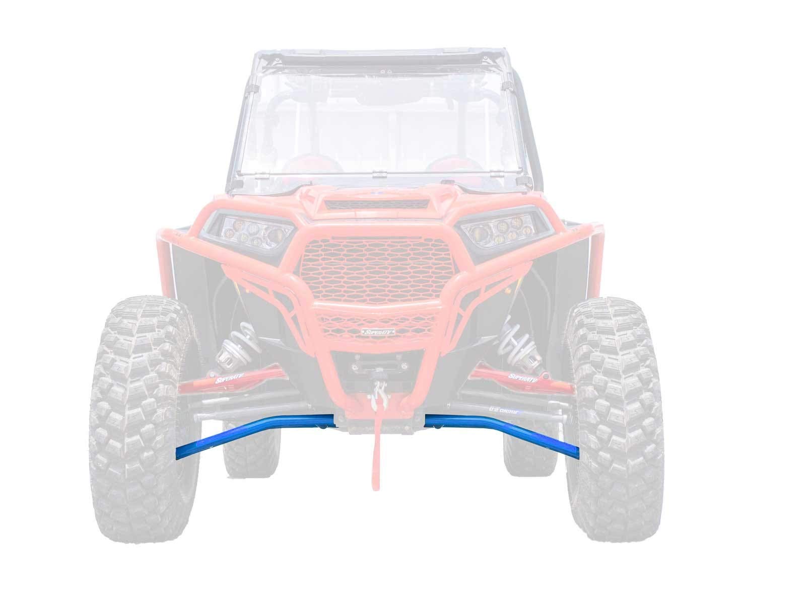 SuperATV (2) Lower High Clearance A-Arms for 2014+ Polaris RZR XP 1000 / XP 4 1000 | Non-Adjustable Suspension Upgrade | Voodoo/Velocity Blue Powder Coat | Heavy-Duty 1.25