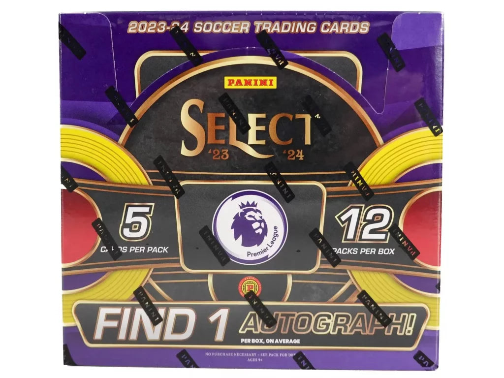 2023-24 Panini Select Premier League Soccer Trading Cards Box - Collectible EPL Player Cards for Fans & Collectors - Perfect for Gifts, Trading, and Display