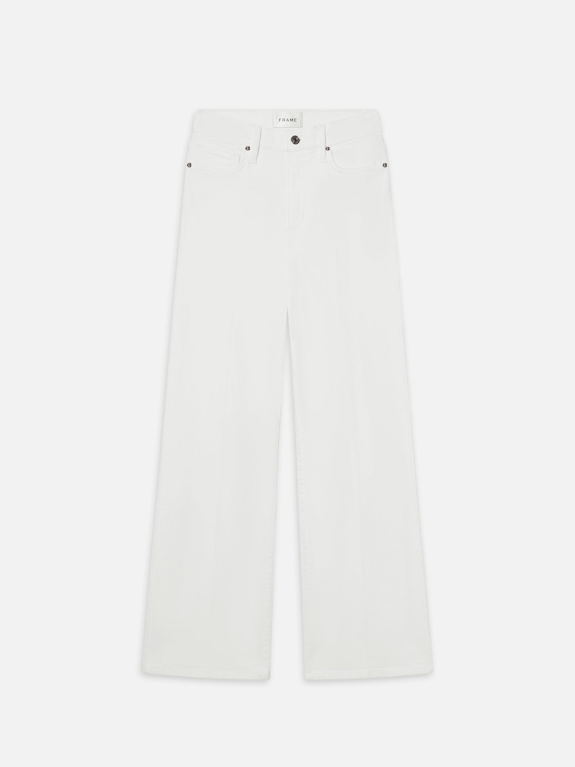 Le Slim Palazzo White Pants - Women's High Waisted Wide Leg Trousers for Office, Casual & Party Wear