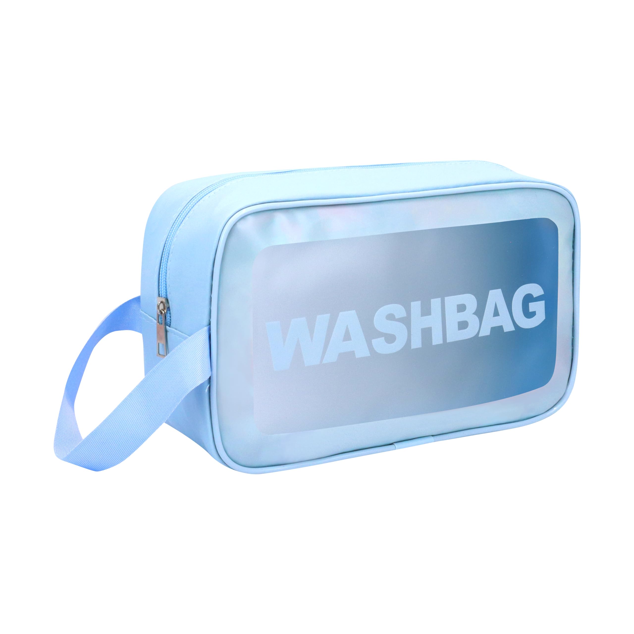 NFI Essentials 3-Pack Clear Wash Bag Pouch - Waterproof Cosmetic Organizer for Women, Travel Makeup Bag, Portable Toiletry Storage - Perfect for Gym, Vacation & Daily Use