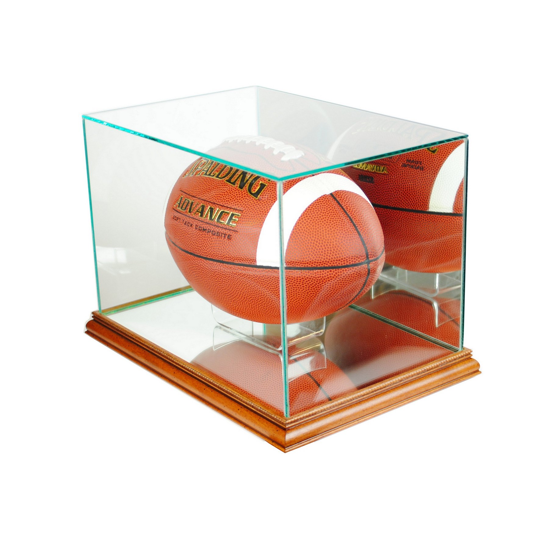 Premium Rectangle Football Display Case - Real Wood Moulding & UV Protected Glass - Perfect for Showcasing Autographed Footballs in Home or Office