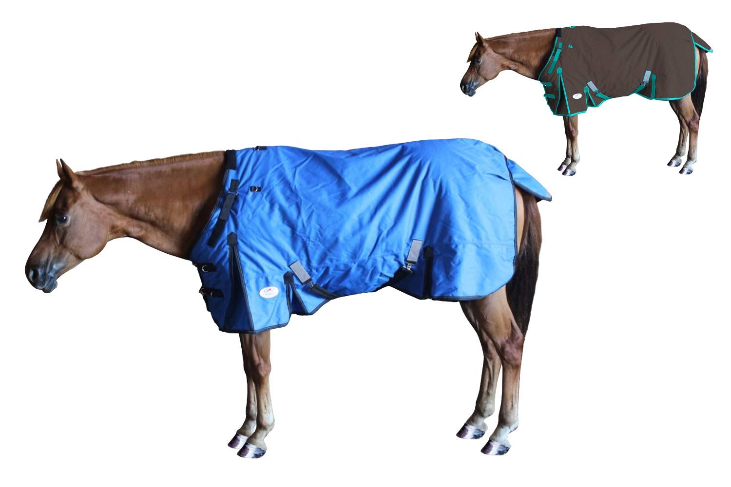 Derby Originals Nordic Tough 1200D Ripstop Waterproof Reflective Winter Horse Turnout Blanket - 300g Heavy Weight, Royal Blue, 75