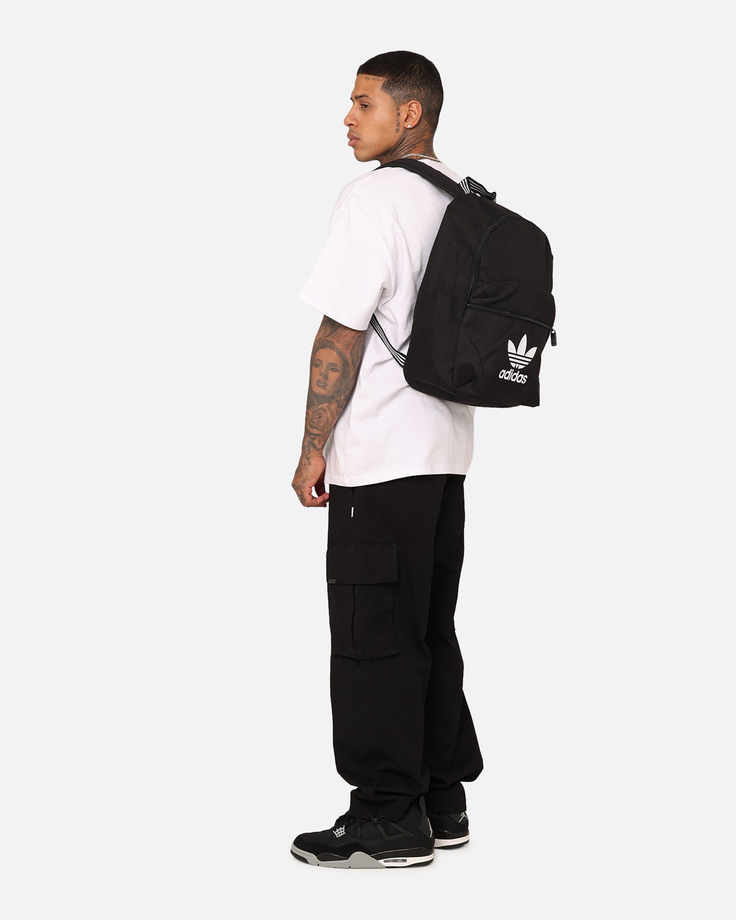 Adidas Adicolor Backpack for Men & Women - Lightweight Durable School Backpack, Travel Daypack, Gym Bag - Black