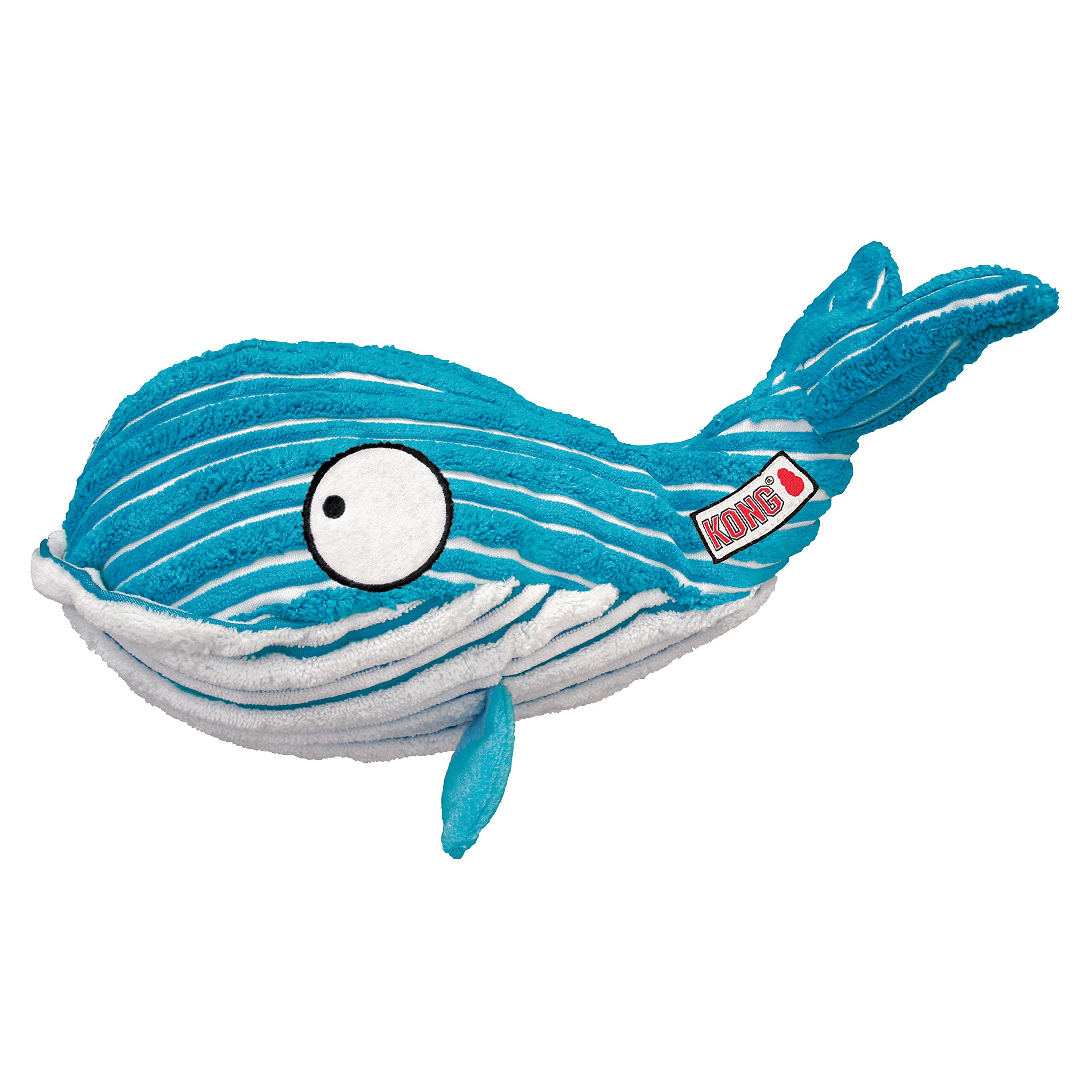 KONG CuteSeas Whale Plush Dog Toy - Soft Corduroy Chew Toy for Large Dogs - Durable & Safe for Aggressive Chewers - Perfect for Playtime, Training & Cuddling