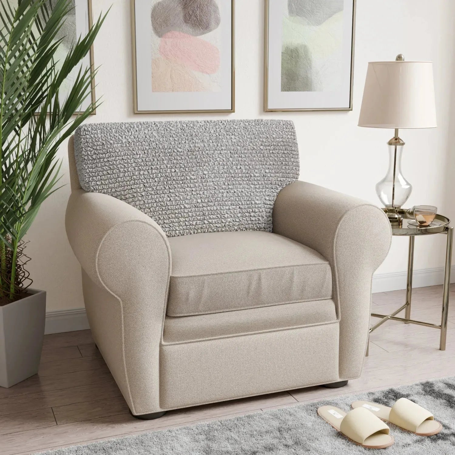 Premium Microfiber Seat Cushion Cover - Soft & Durable Sofa Chair Protector - Perfect for Living Room, Office, or Car Use