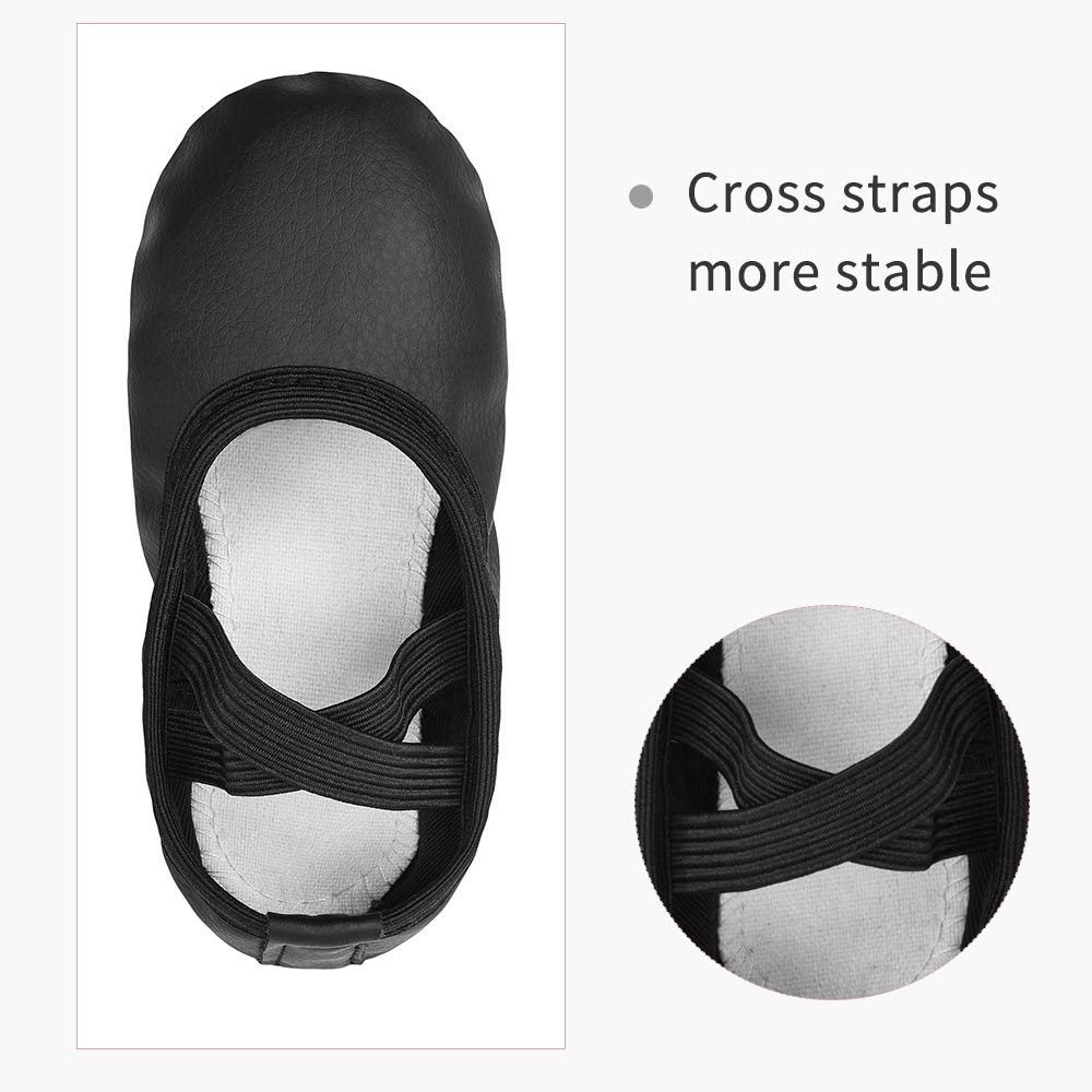 Stelle Girls & Boys Ballet Shoes - Soft Leather Dance Slippers for Toddlers, Little Kids & Big Kids - Perfect for Ballet Class, Dance Practice & Recitals