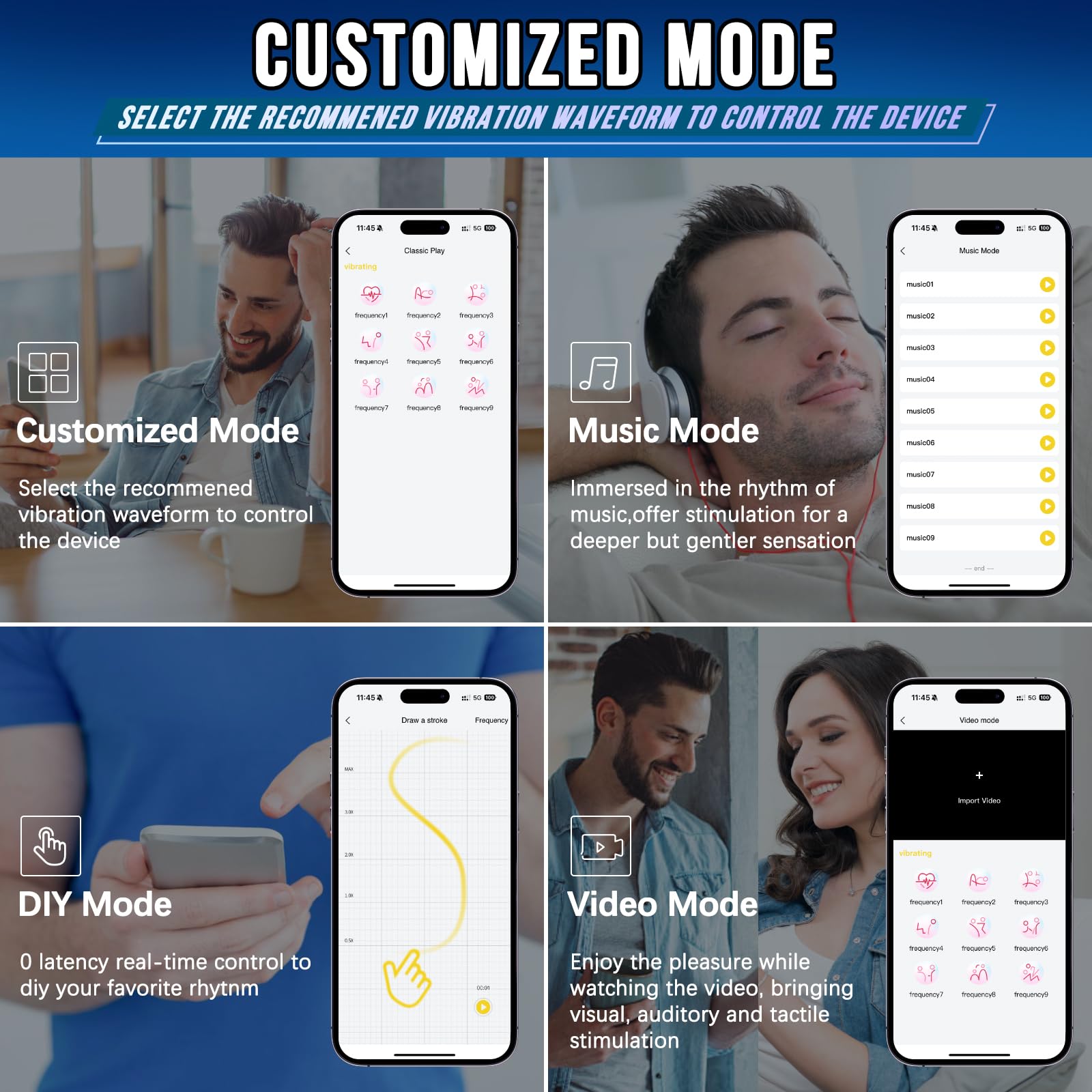 Remote Control Vibrating Anal Beads & Prostate Massager - 9 Powerful Vibration Modes, Flexible Silicone Sex Toy for Men, Women & Couples | App-Controlled Adult Toy for Solo Play & Partnered Intimacy