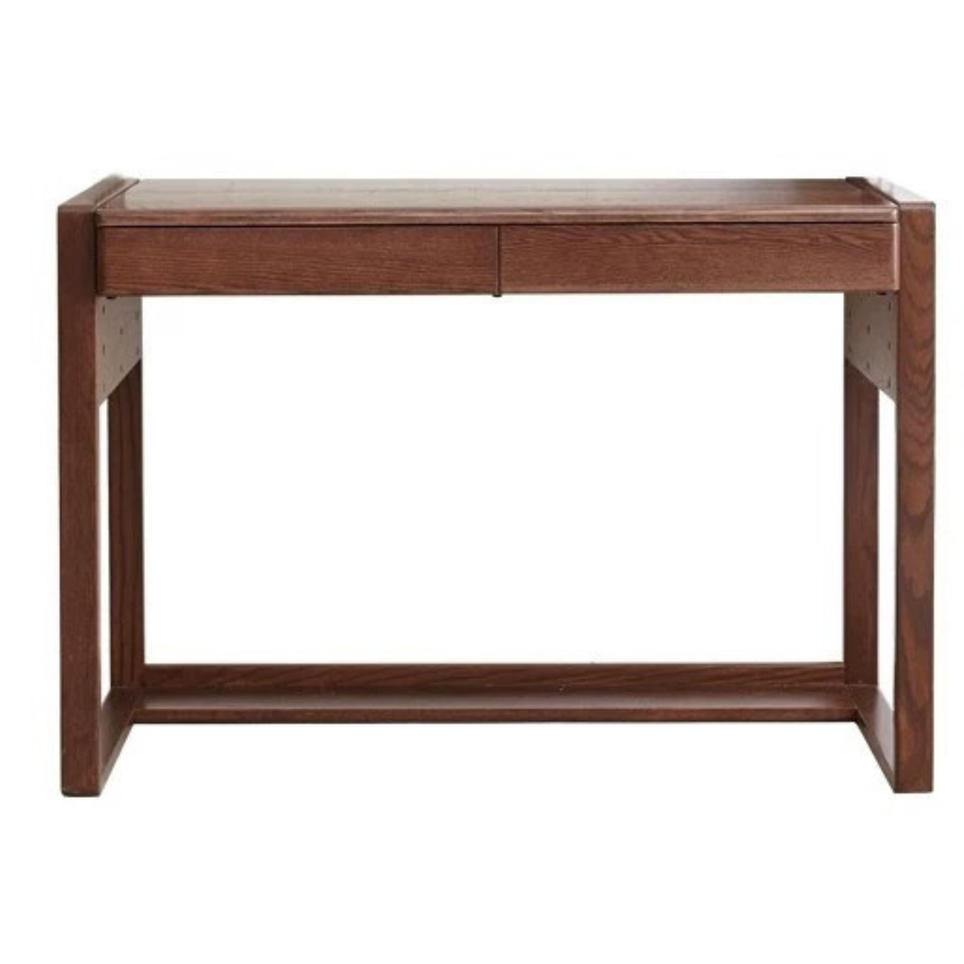 Solid Oak Wood Modern Combination Desk - Home Office Workstation for Study, Writing & Computer Use