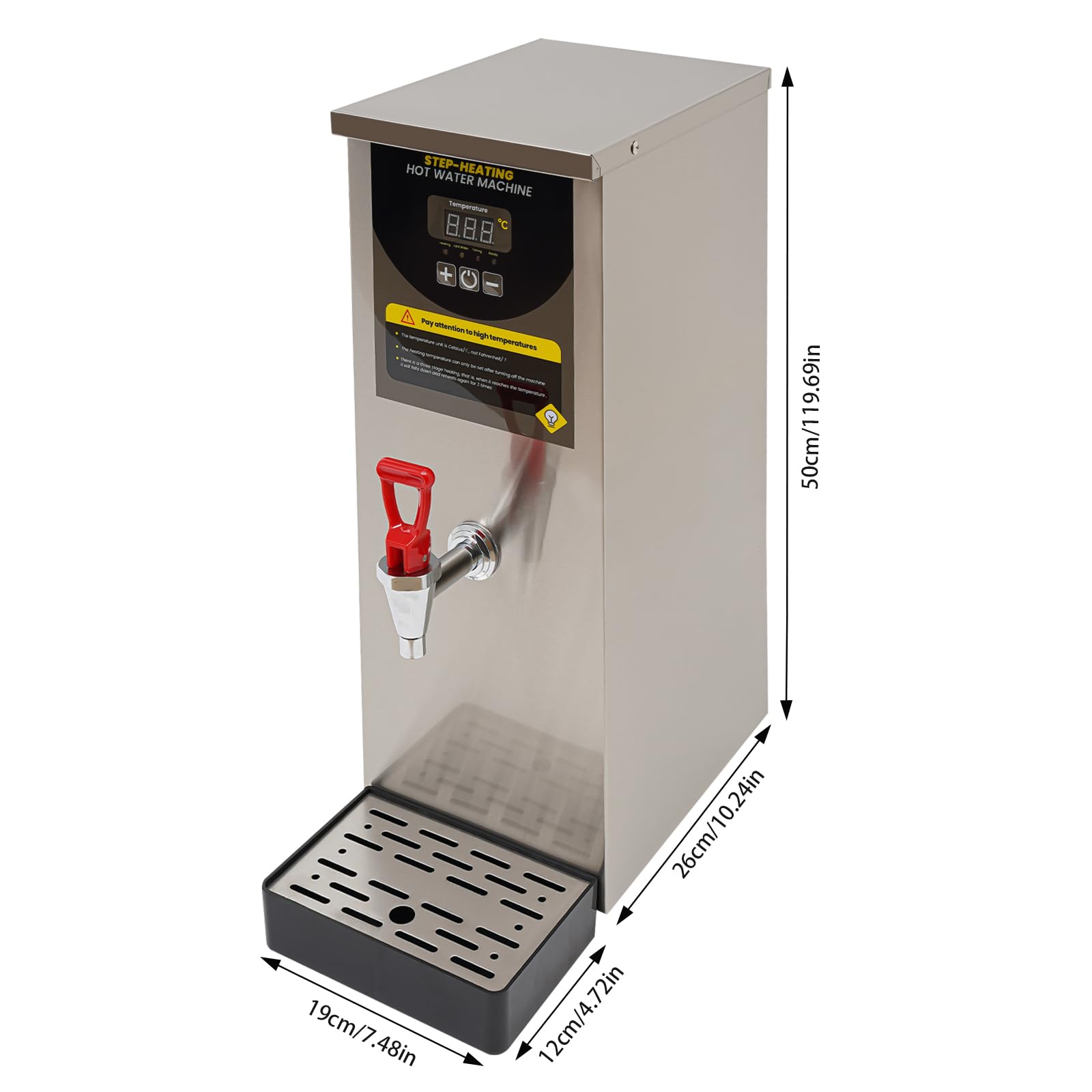 Commercial Electric Hot Water Dispenser 8L/2.11Gal - 2000W Fast Boiling Water Machine for Tea, Coffee, Dessert Shops & Hotels - 35L/H Capacity - Perfect for High-Demand Scenes Like Cafes, Restaurants and Catering Services