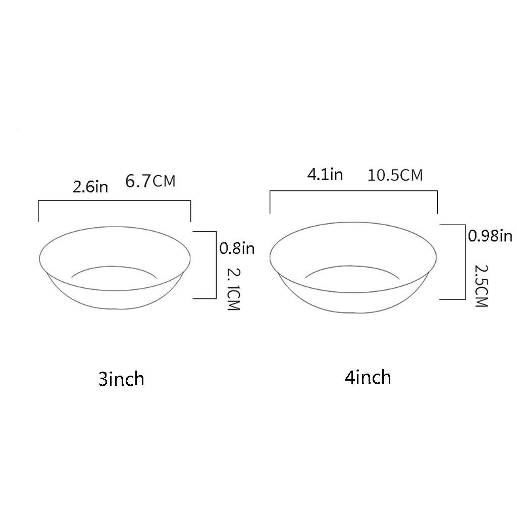 10-Piece Ceramic Appetizer Plates Set - 3-Inch & 4-Inch Ramekins for Dips, Sauces, Spices | Perfect for Party Serving, Tomato Sauce, Vinegar, Sugar & Salt | Ideal for Dinner Parties, Appetizers & Home Entertaining