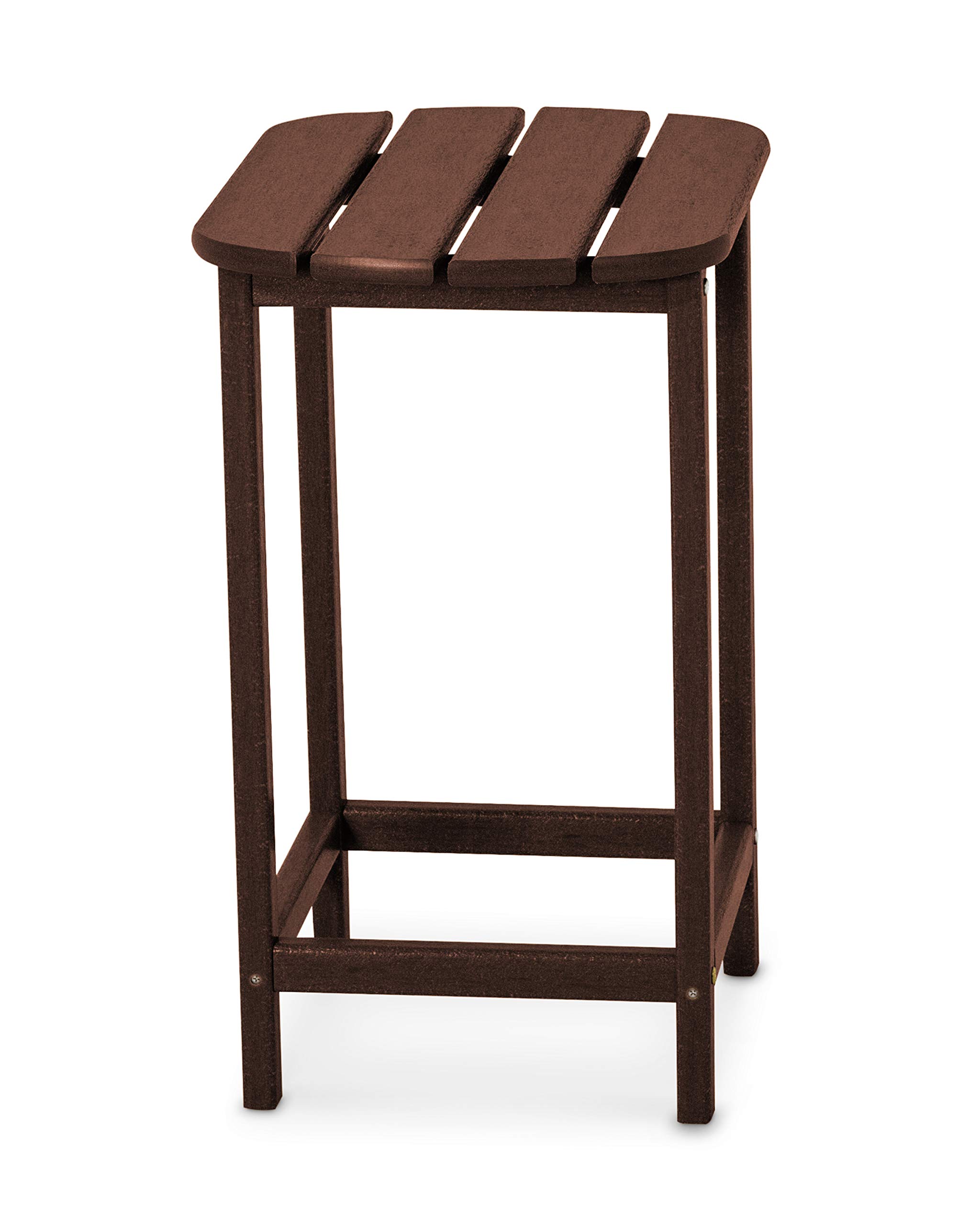 POLYWOOD SBT26MA South Beach 26-Inch Counter Height Side Table in Mahogany - Perfect for Patio, Deck, and Outdoor Dining Areas