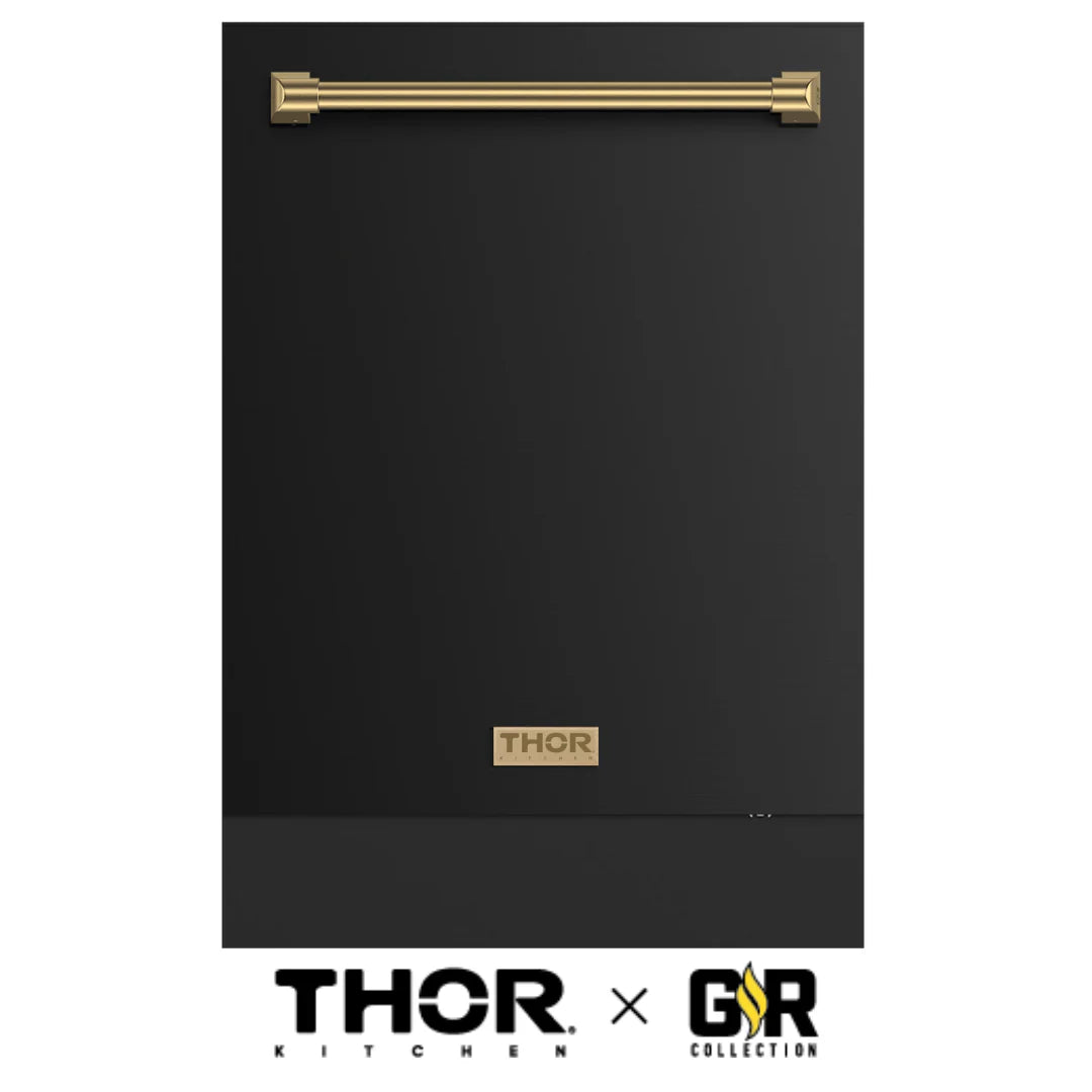 Gordon Ramsay by THOR Kitchen 24-Inch Built-In Dishwasher with Bronze Accents - Energy Star Certified, Ultra Quiet Operation (Model DW24X8BA00 BRZ) - Perfect for Modern Kitchens, Restaurants, and Home Chefs