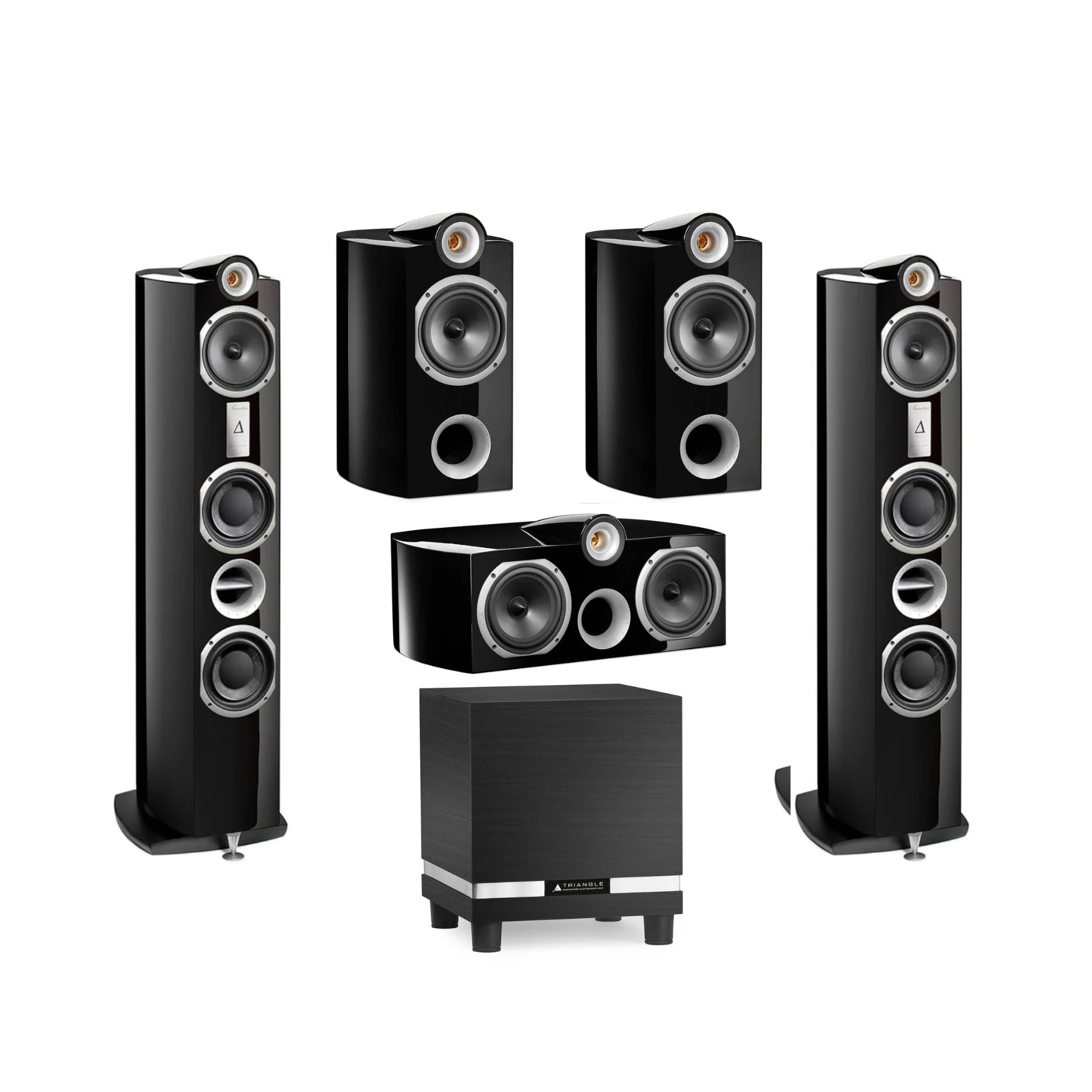 Triangle Signature 5.1 Channel Home Theater System with Dolby Atmos - Premium Surround Sound for Movies, Gaming & Music - Perfect for Living Room & Home Theater Setup