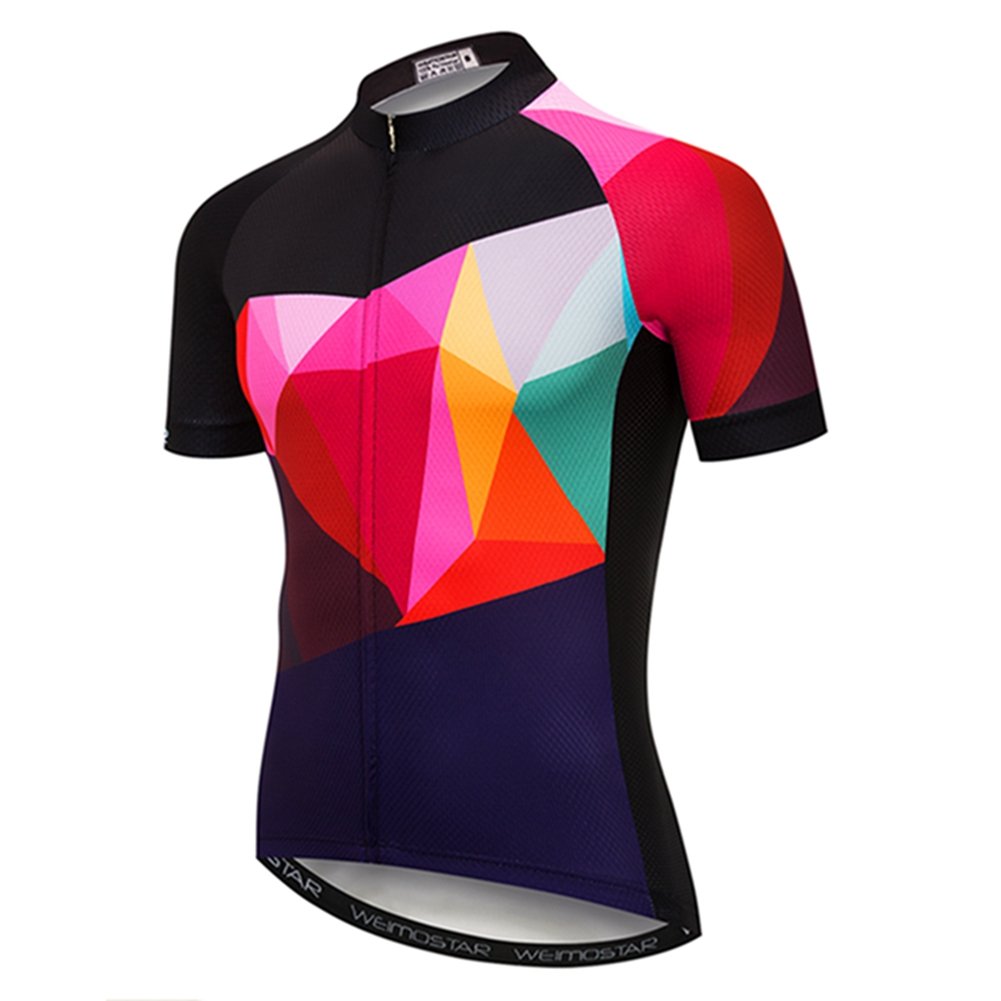 Men's Cycling Jersey Short Sleeve - Breathable Moisture Wicking Bike Shirt for Road & Mountain Biking - Perfect for Summer Training & Outdoor Sports