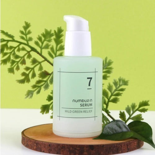 Numbuzin No.7 Mild Green Soothing Serum 50ml - Hydrating & Calming Facial Treatment for Sensitive Skin | Perfect for Daily Skincare Routine & Post-Sun Care
