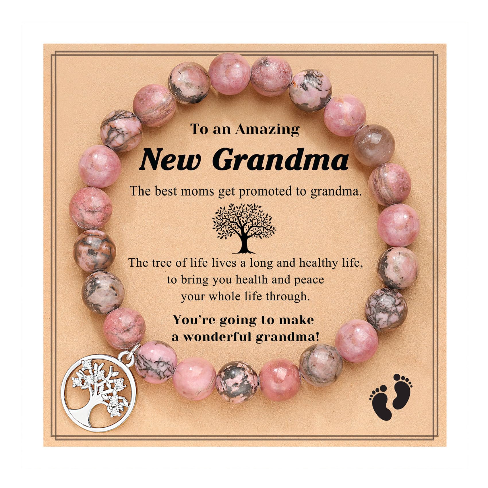 Tree of Life Bracelet for Women - Elegant Jewelry Gift for Grandma, Mom, Aunt, Sister & Teacher | Birthday, Christmas, Wedding & Mother's Day Present | Perfect for Daily Wear, Special Occasions & Spiritual Healing