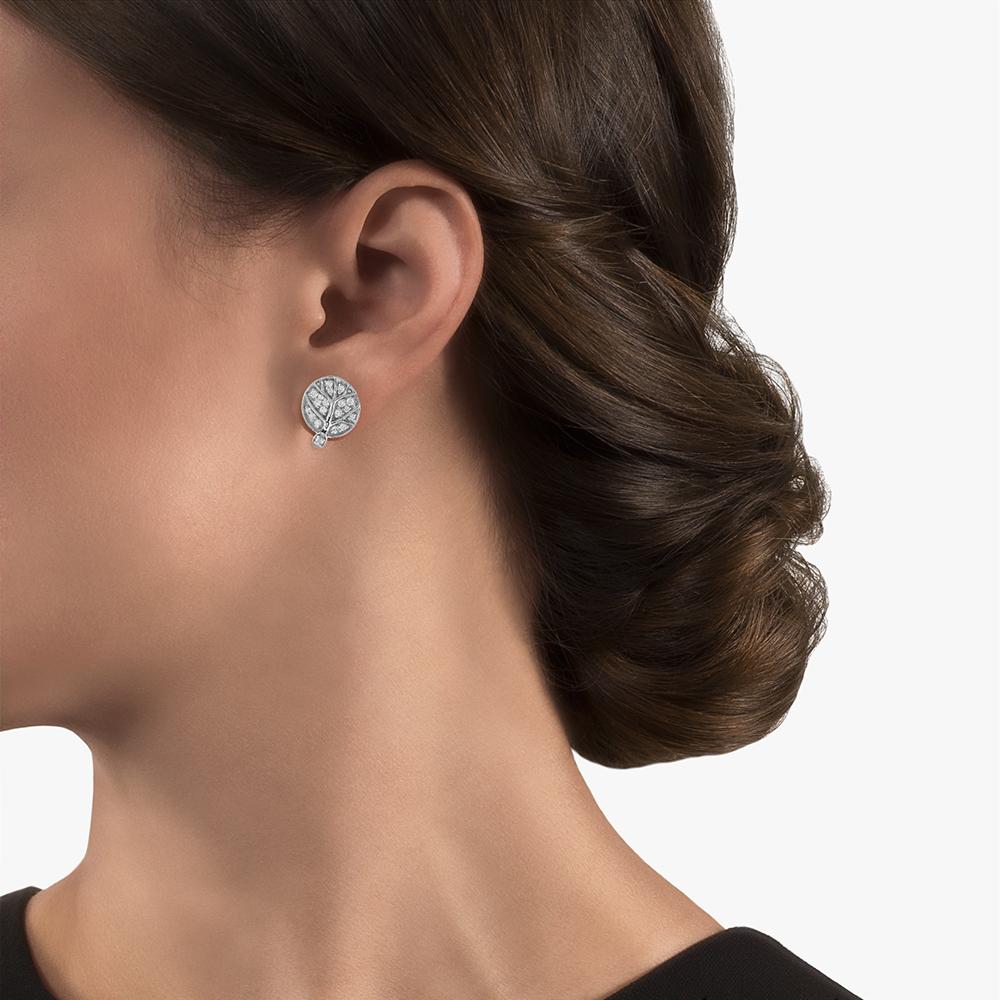 Exquisite Botanical Leaf Earrings with Genuine Diamonds - Elegant Nature-Inspired Jewelry for Women - Perfect for Weddings, Parties & Everyday Wear