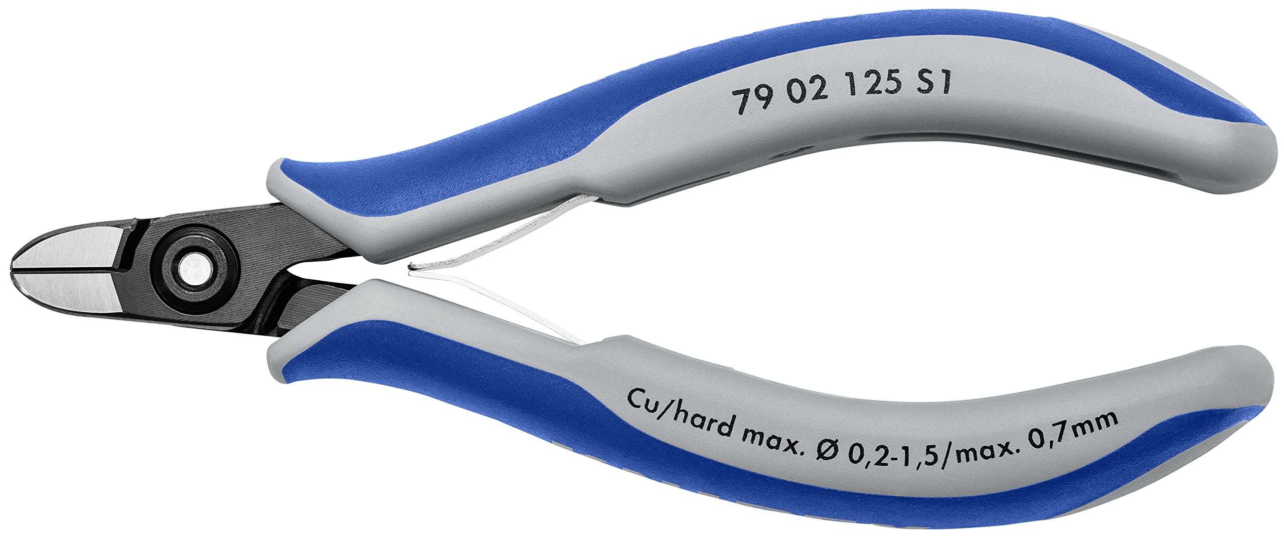Knipex 79 02 125 S1 Precision Diagonal Cutters - 125mm Electronics Side Cutters with Multi-Component Grips for Plastic Cable Connectors | Professional Wire Cutting Tool for Electricians, DIY Projects & Electronic Repairs