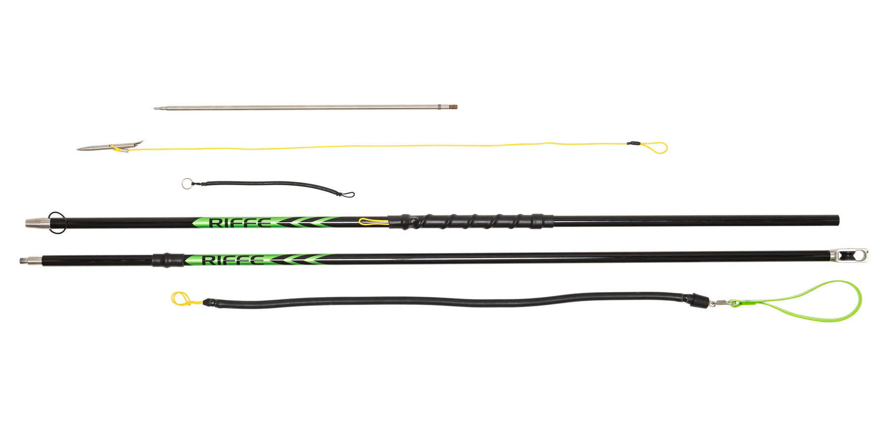 Mamba ROLLER Composite Pole Spear Kit - 8ft 2-Piece Spearfishing Gear for Underwater Hunting | Perfect for Ocean, Reef & Freshwater Diving