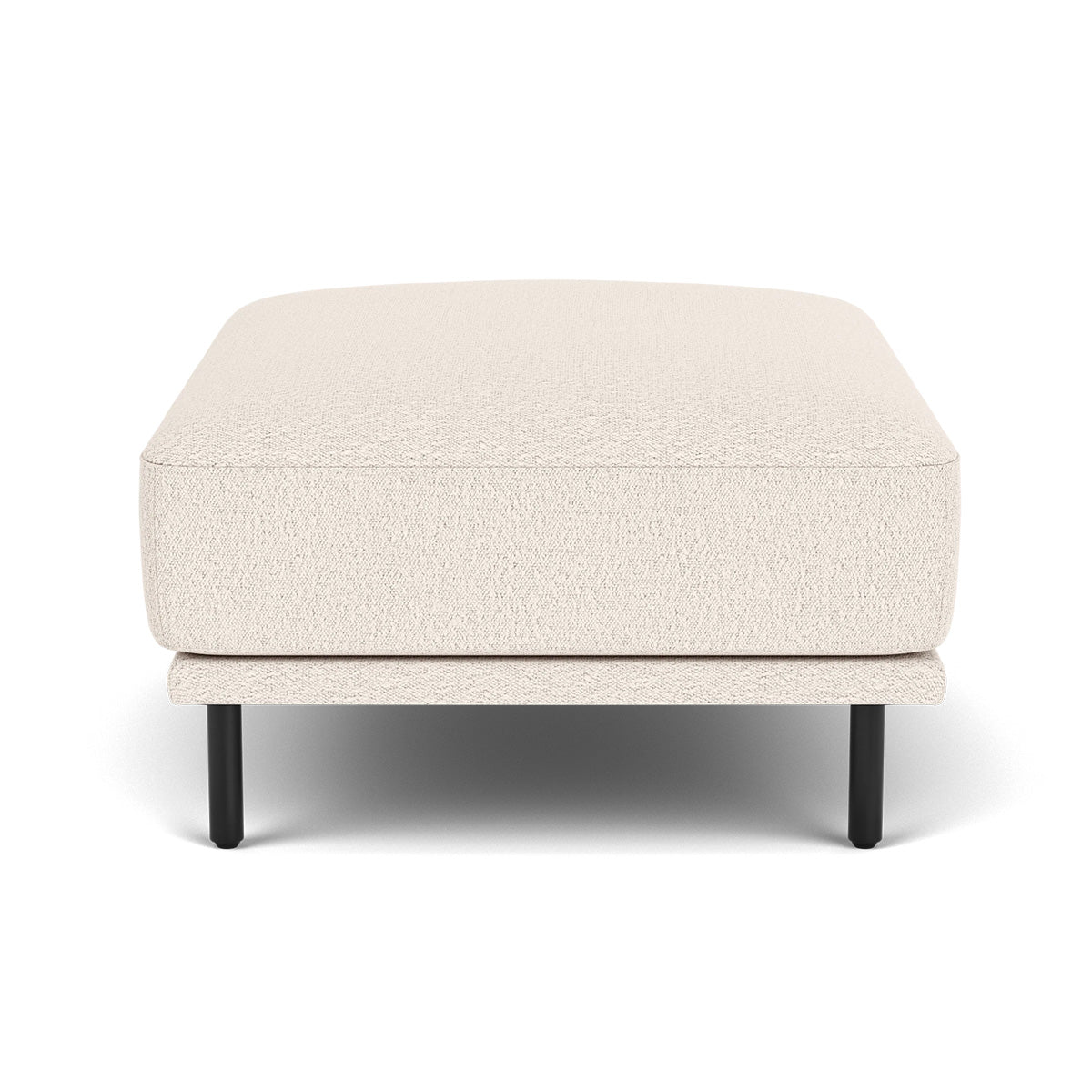 Harvey Boucle Ottoman Stool - Modern Round Footrest Pouf with Soft Chenille Fabric, Perfect for Living Room, Bedroom, or Nursery Decor