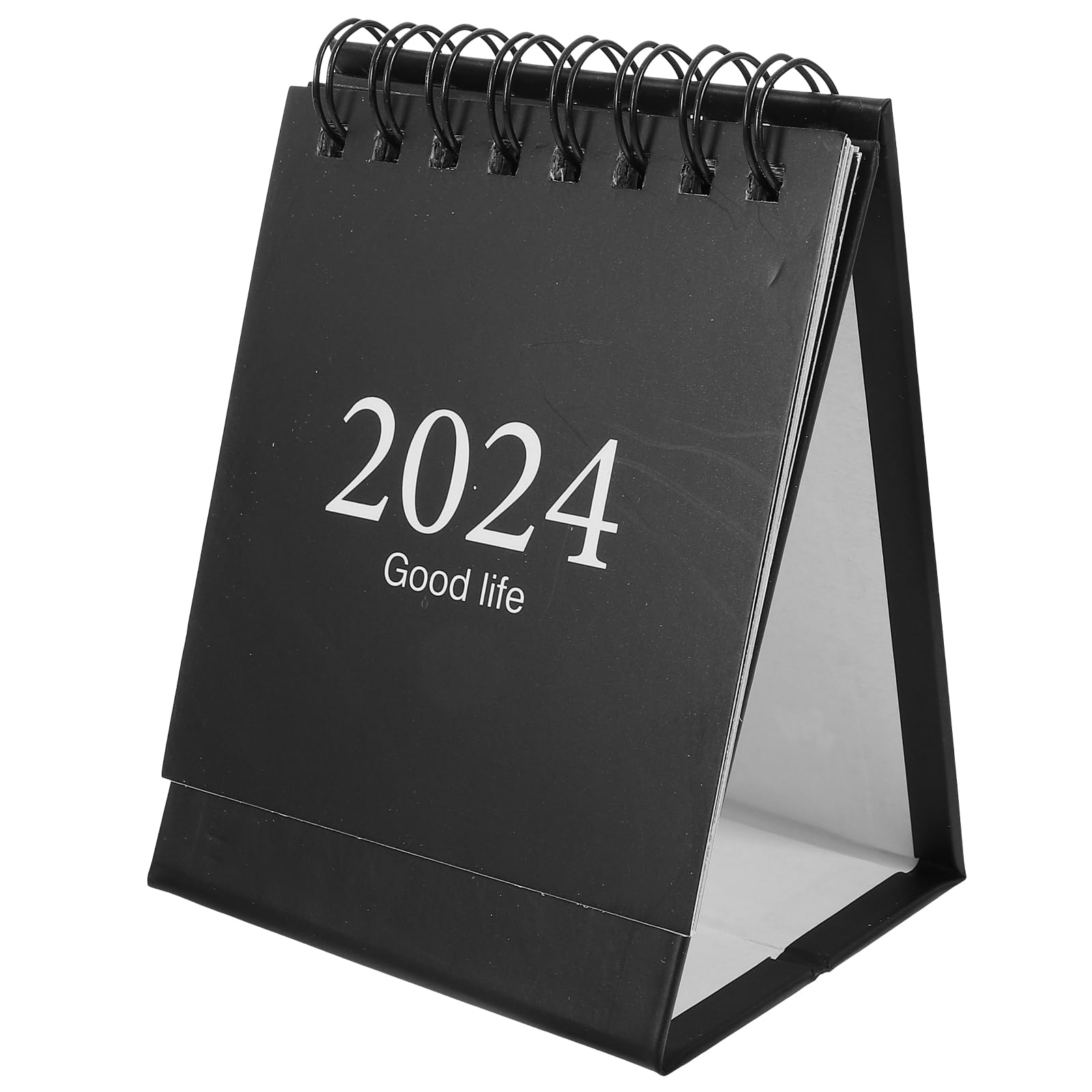 2023 Mini Desk Calendar - Standing Flip Planner for Daily Scheduling (Black) - Office & Home Use