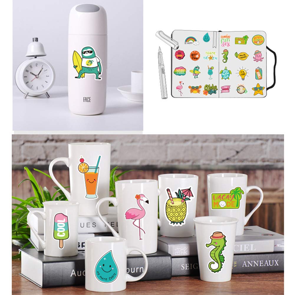90-Piece Vinyl Sticker Pack - Trendy VSCO Style Waterproof Stickers for Water Bottles, Laptops, Journals & DIY Crafts - Cute Decorative Stickers for Teens & Aesthetic Room Decor