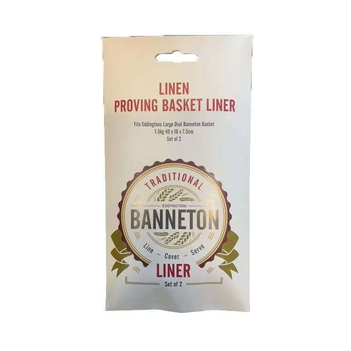 Eddingtons Large Oval Proving Basket Liner Set of 2 - Premium Bread Proofing Basket Liners for Sourdough, Banneton, and Artisan Baking - Perfect for Home Bakers and Professional Kitchens