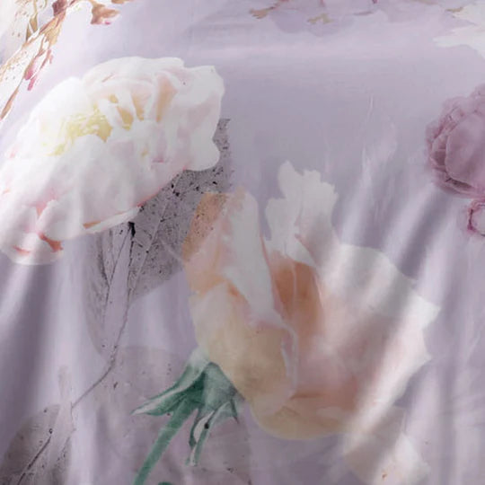 Annella Lilac Quilt Cover Set by Linen House - Premium Cotton Bedding for Master Bedroom & Guest Room - Soft & Breathable Duvet Cover with Pillowcases - Perfect for Home Decor & Cozy Sleep