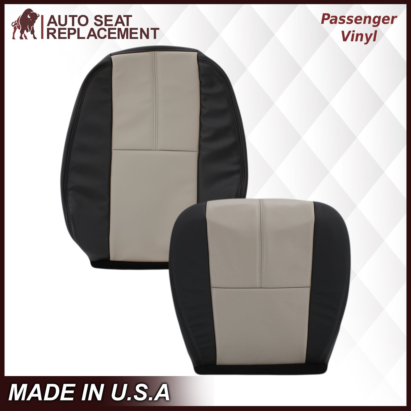 2007-2014 GMC Sierra Custom Fit Seat Covers - Premium 2-Tone Gray & Black Neoprene Protection | Perfect for Truck Owners, Off-Road Adventures & Daily Commutes
