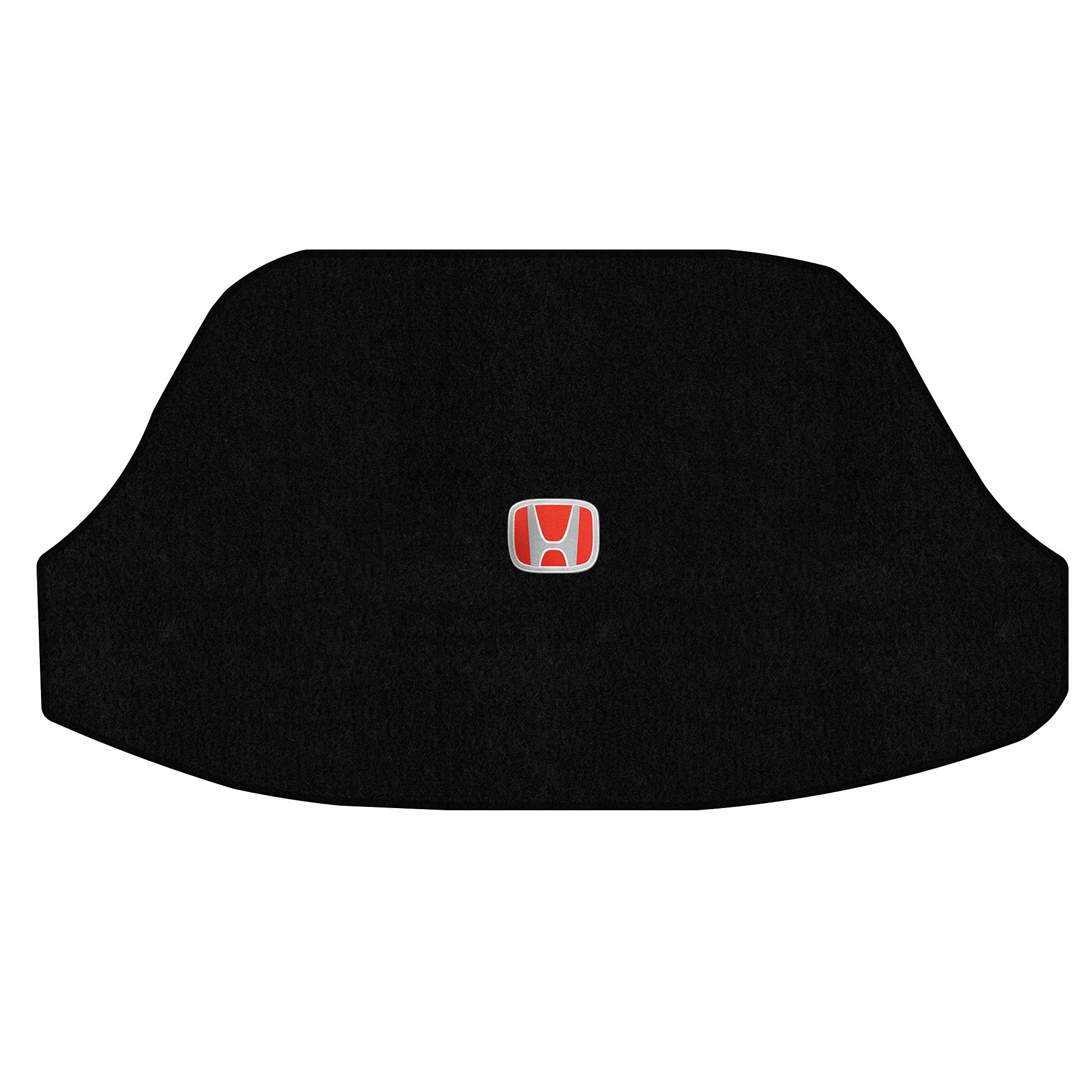 Premium Custom-Fit Carpet Floor Mats for 2012-2013 Honda Civic 4-Door (Hybrid/Si Compatible) - Luxury Black Car Mats with Silver & Red H Logo - Perfect for Daily Commuting, Road Trips & Trunk Protection