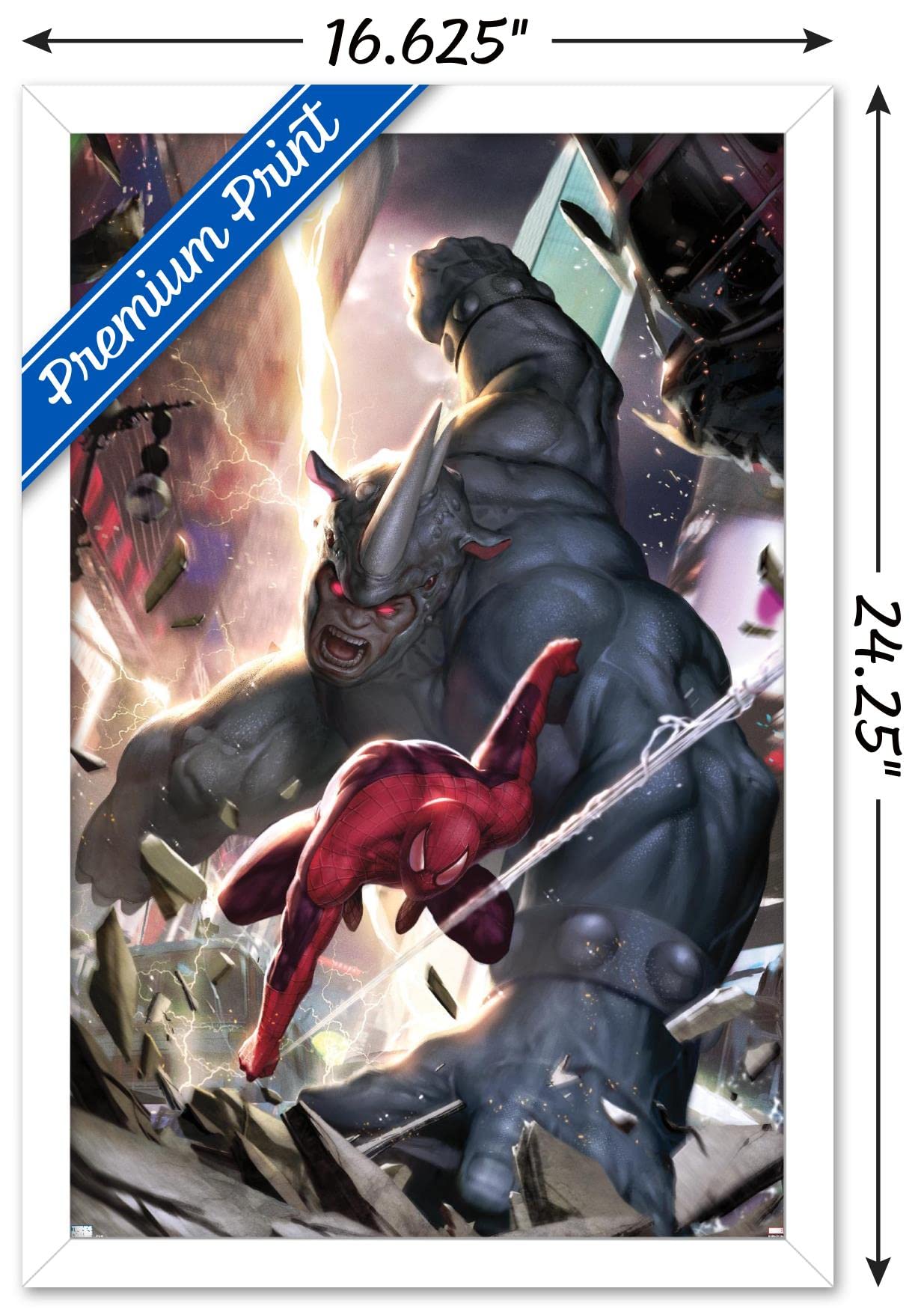 Marvel Comics Spider-Man vs Rhino & X-23 #10 Wall Poster - 22.4