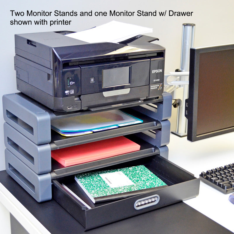 Premium Adjustable Monitor Stand with USB Hub - Ergonomic Riser for Home & Office Desks - Perfect for Dual Monitors, Laptops, and Improved Workspace Organization