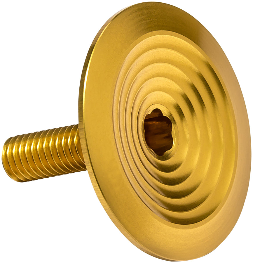 Premium absoluteBLACK Integrated Headset Top Cap & Bolt - Gold | High-Performance Bike Headset Upgrade for MTB, Road & Gravel Bikes