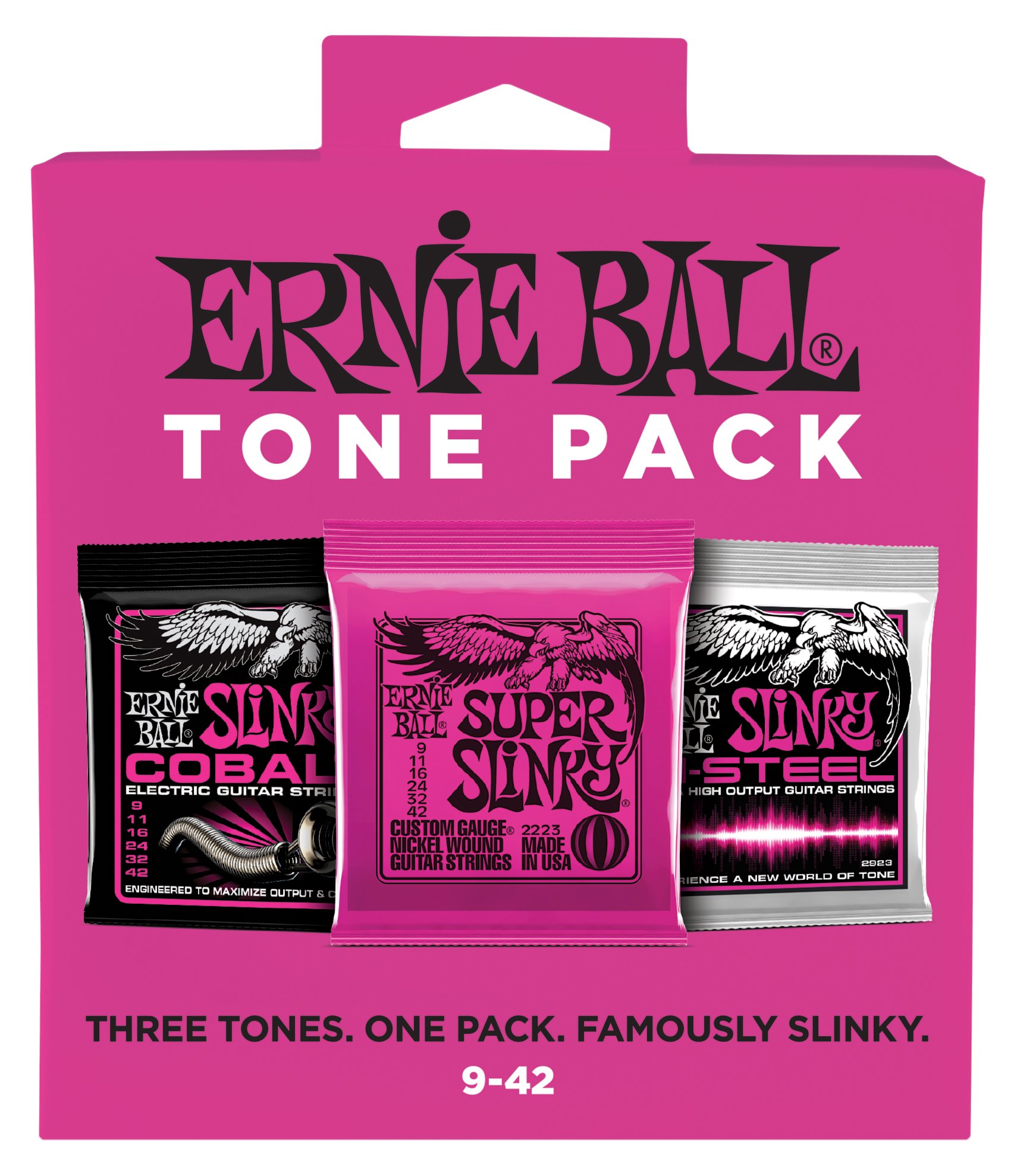 Ernie Ball Super Slinky Electric Guitar Strings 9-42 Gauge - Nickel Wound for Bright Tone & Longevity (Pack of 3) | Perfect for Rock, Blues & Studio Recording